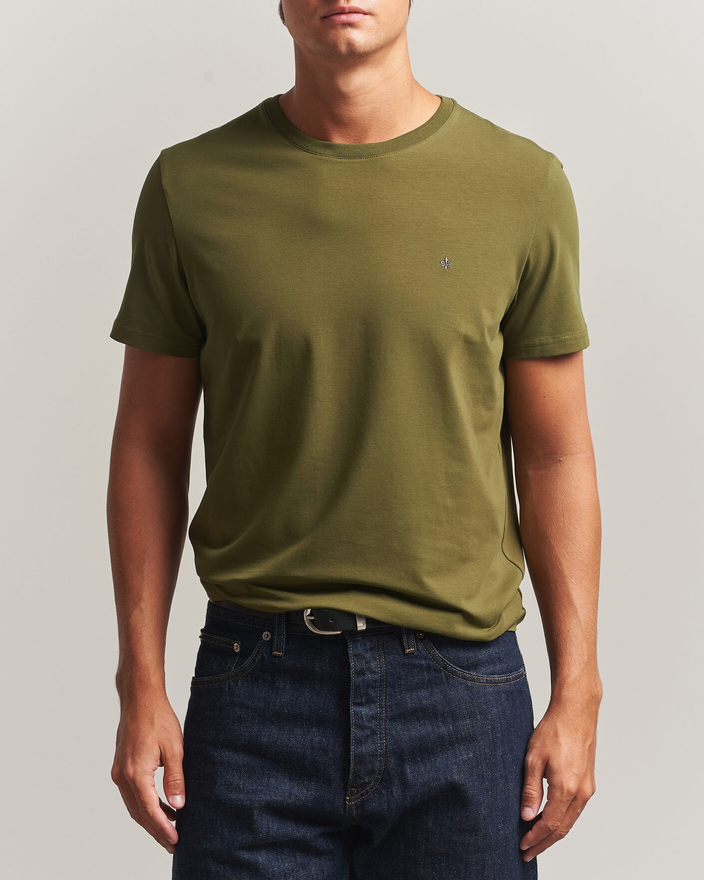 Men | T-Shirts | Morris | James Crew Neck T-Shirt Olive