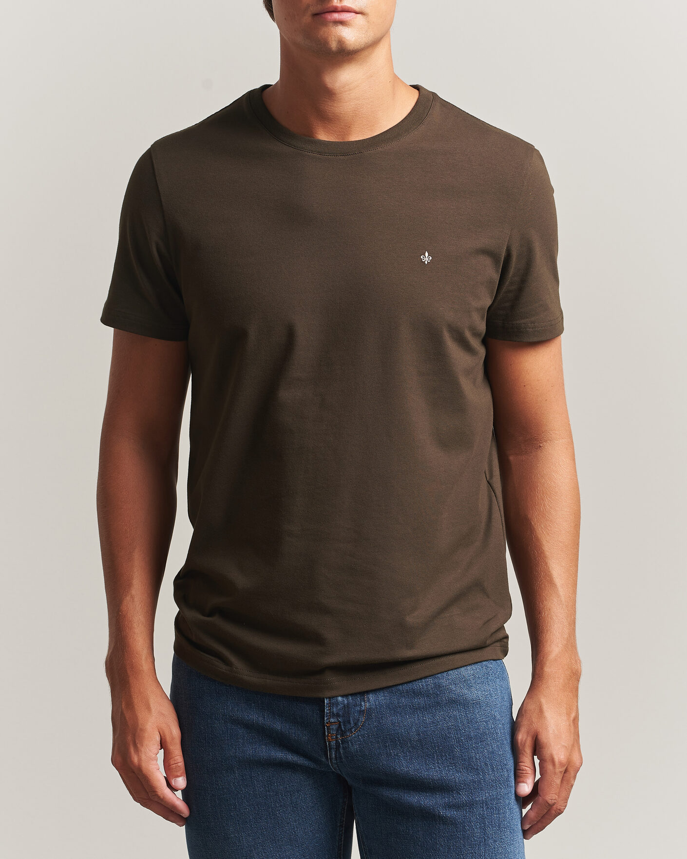 Men | T-Shirts | Morris | James Crew Neck T-Shirt Brown
