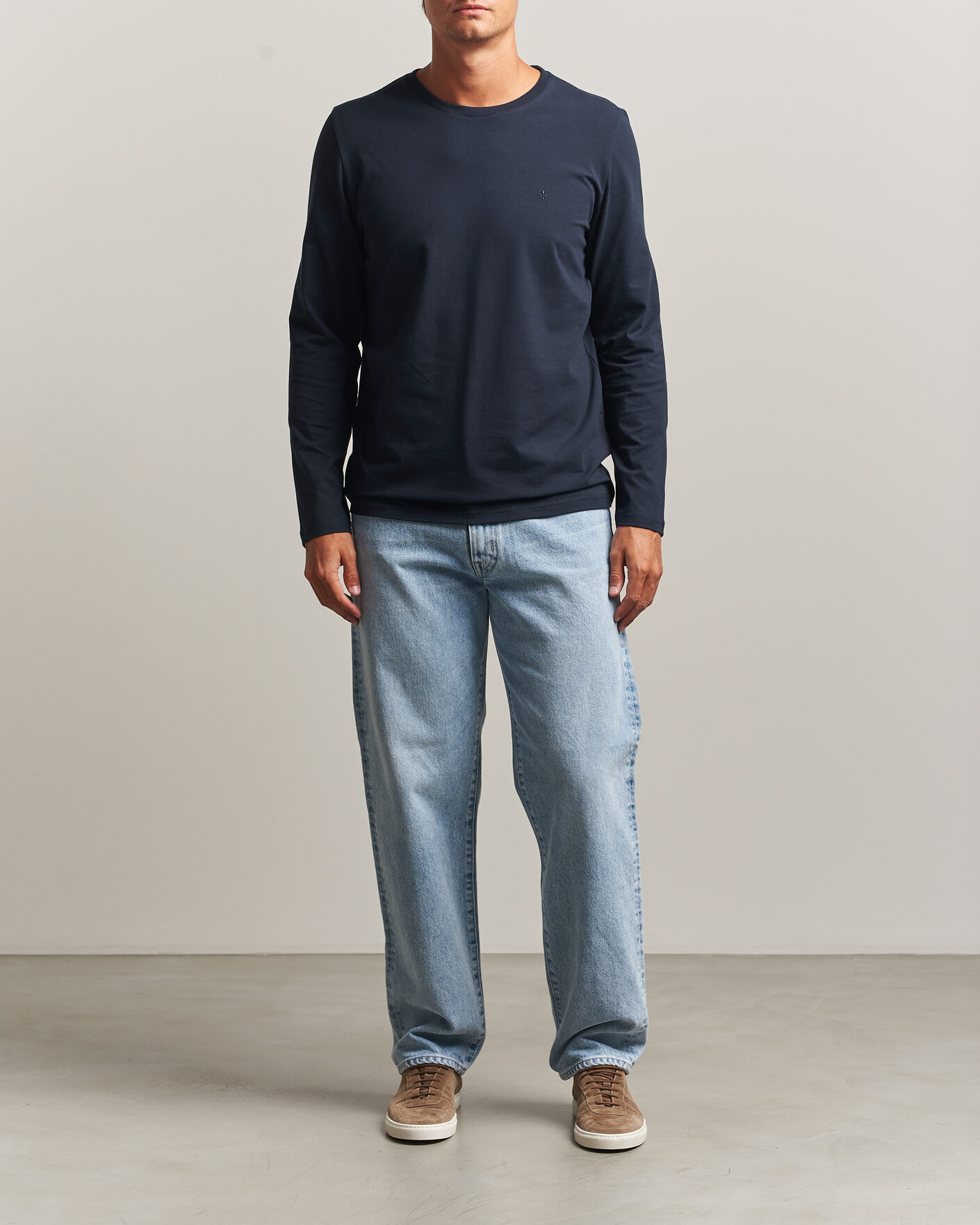 Men | T-Shirts | Morris | James Long Sleeve T-Shirt Old Blue