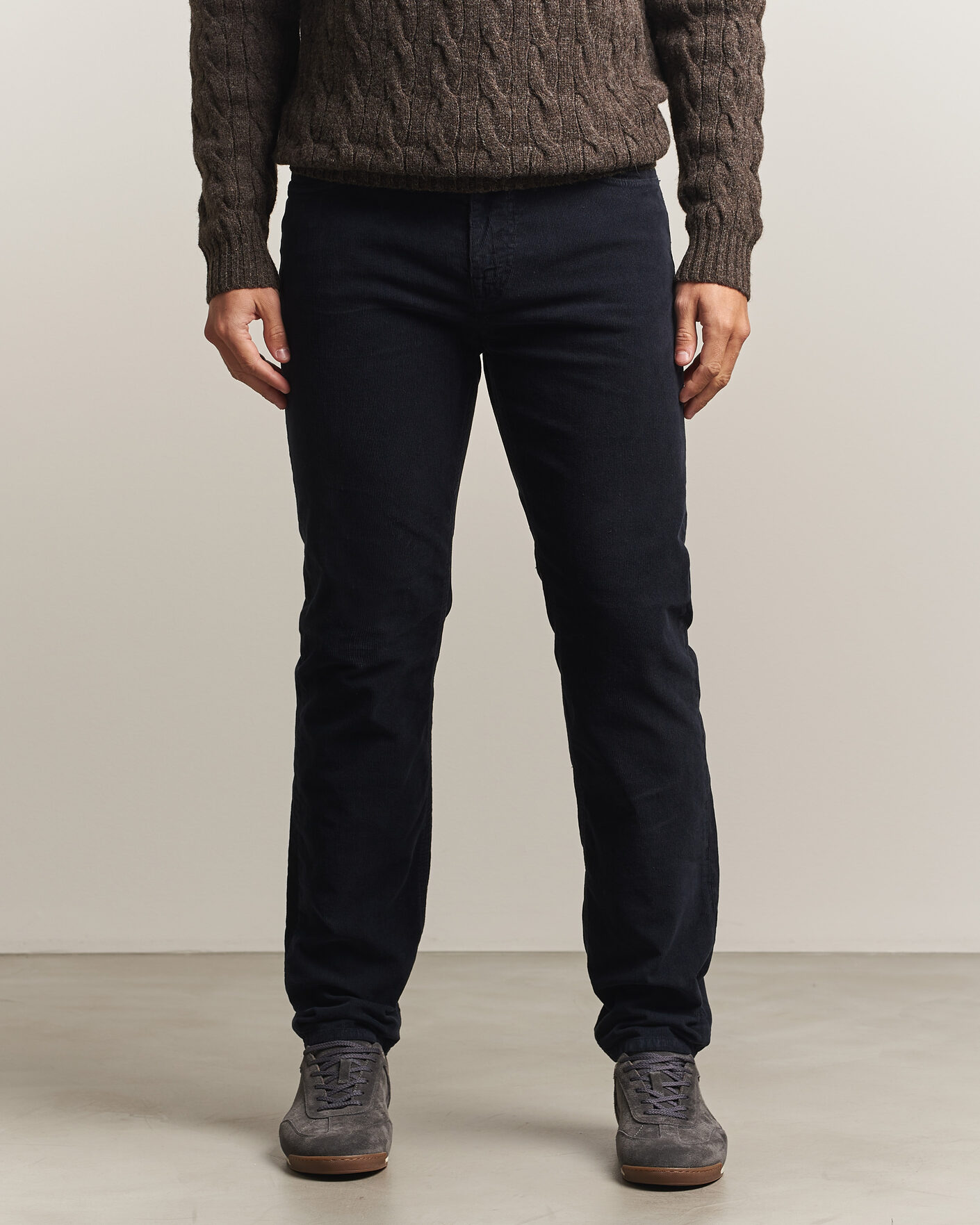 Men | Trousers | Morris | James Cord 5-Pocket Pants Navy