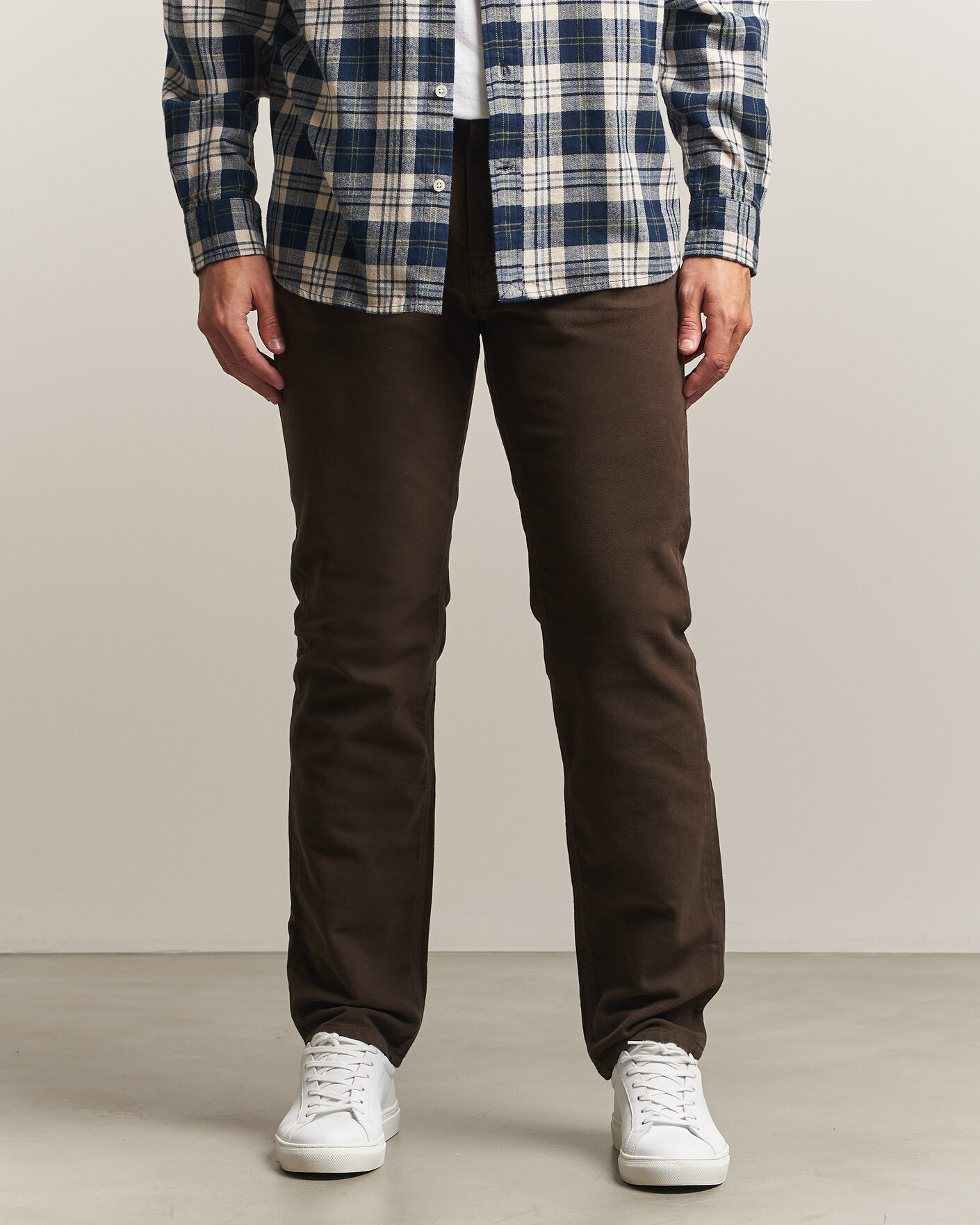 Men | Trousers | Morris | James Winter Twill 5-Pocket Pants Brown