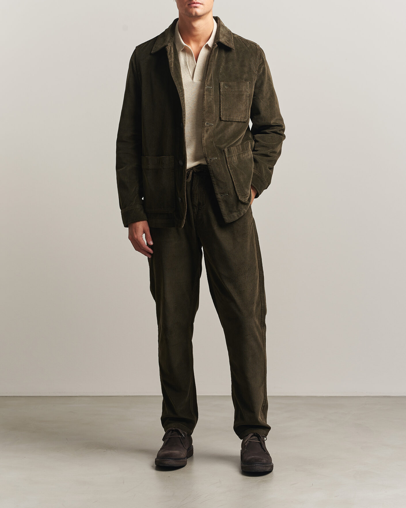 Men | Trousers | Morris | Fenix Cord Trousers Olive