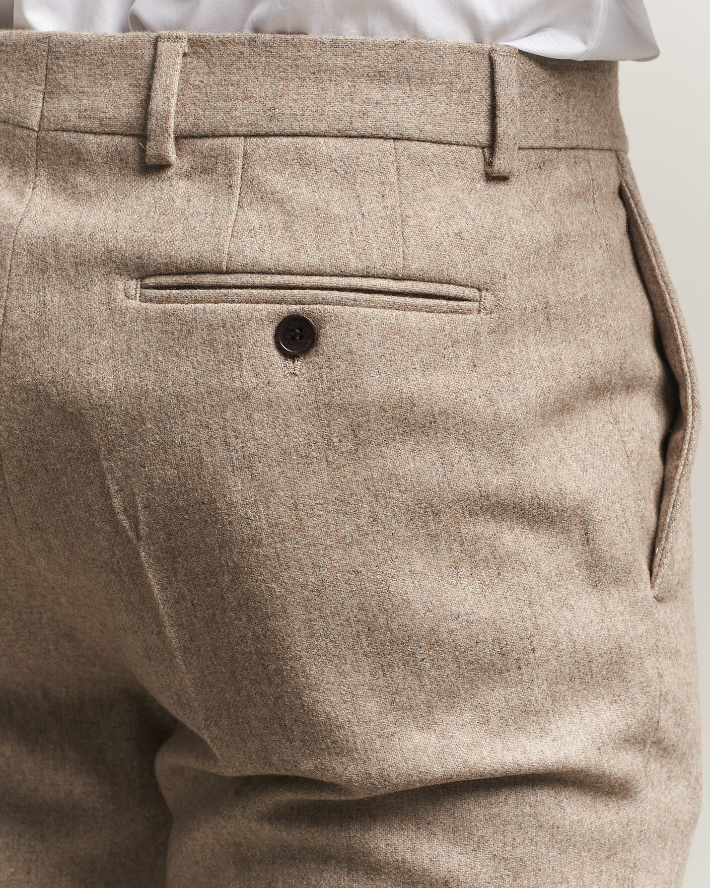 Men | Trousers | Morris | Flannel Suit Trousers Khaki