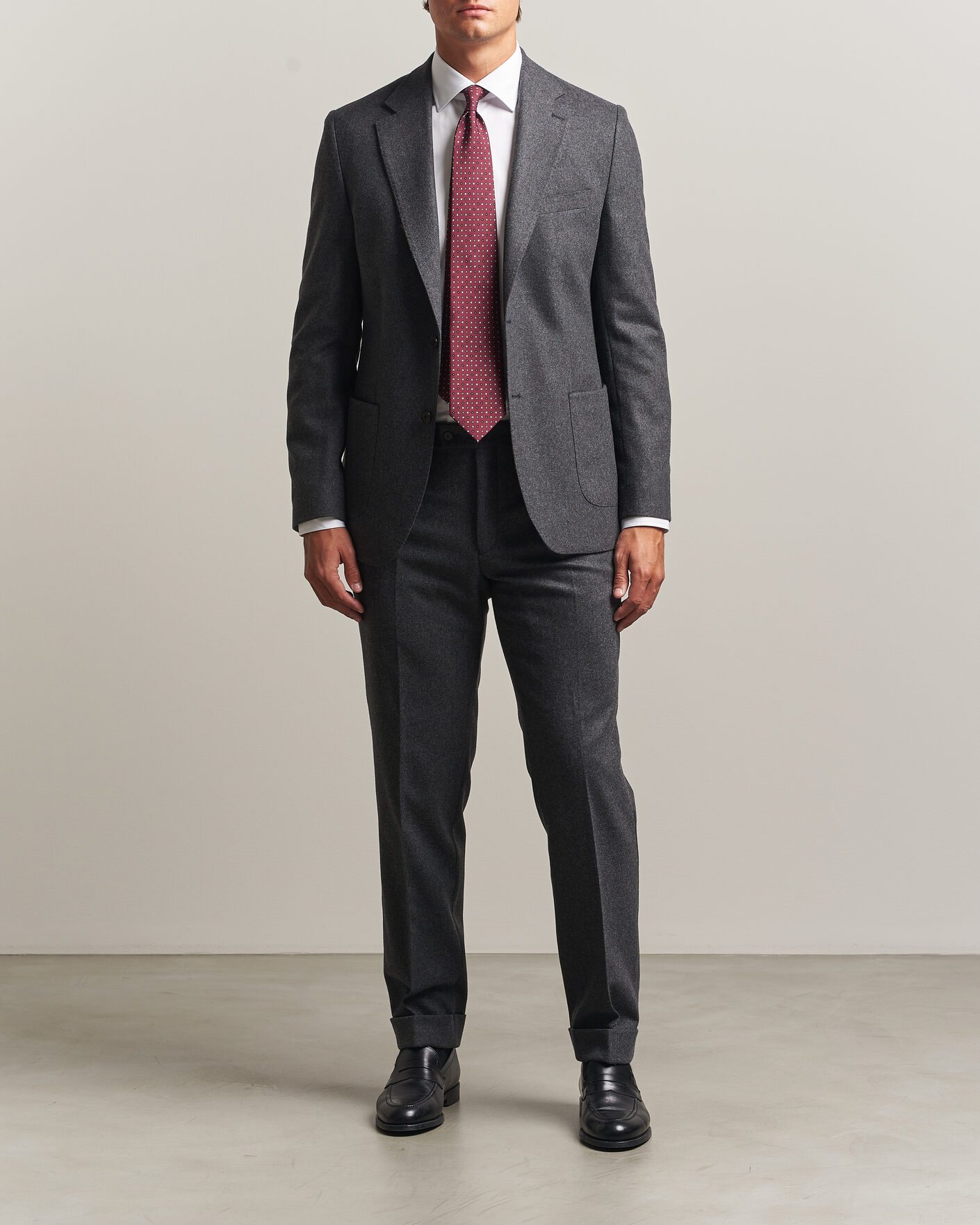 Men | Trousers | Morris | Flannel Suit Trousers Grey