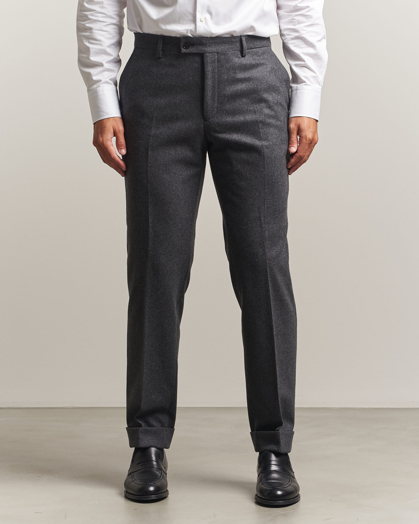 Men | Trousers | Morris | Flannel Suit Trousers Grey
