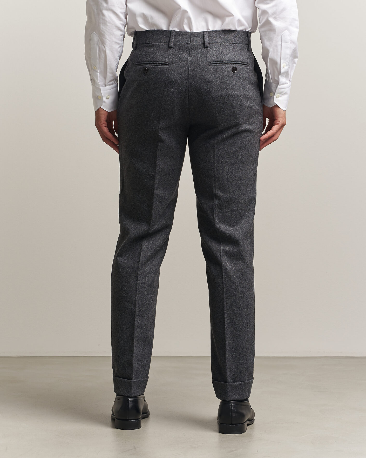 Men | Trousers | Morris | Flannel Suit Trousers Grey