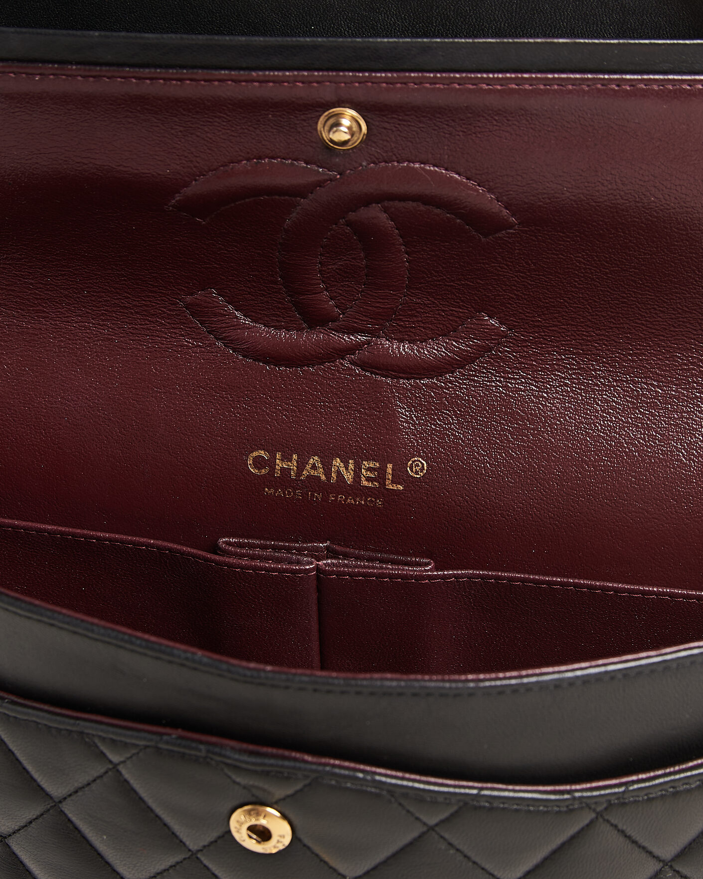 Men | Pre-Owned & Vintage Bags | Chanel Pre-Owned | Classic Medium Double Flap Bag Lambskin Black