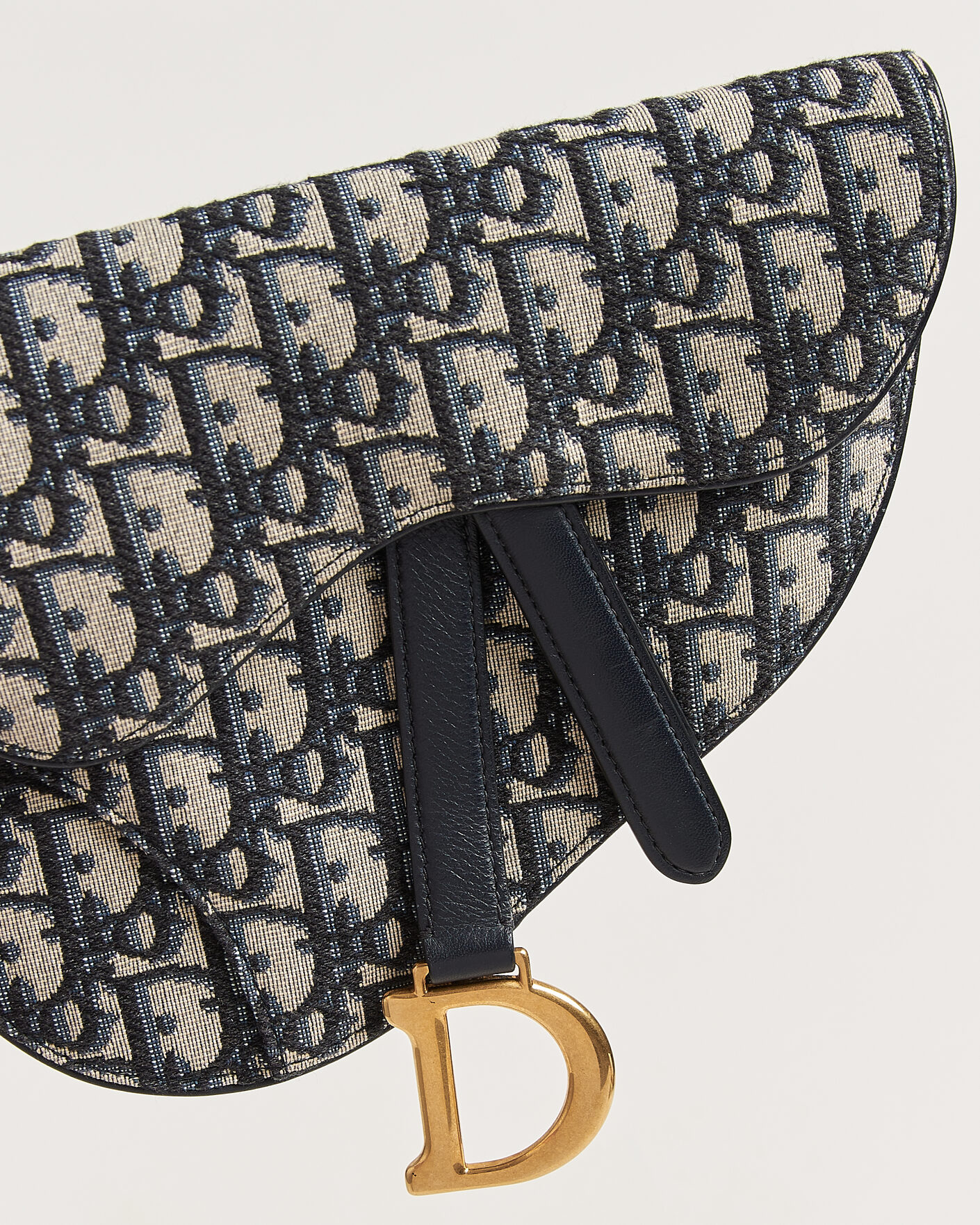 Men | Pre-Owned & Vintage Bags | Dior Pre-Owned | Saddle Belt Bag Oblique Jacquard Blue