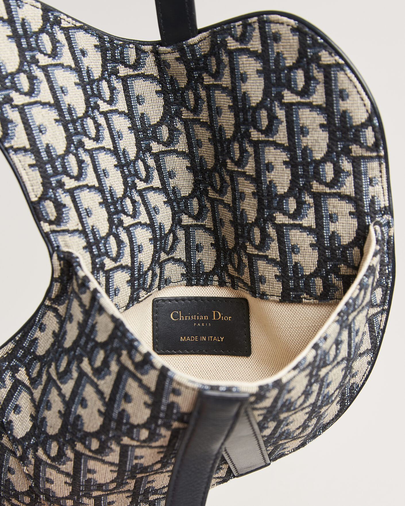 Men | Pre-Owned & Vintage Bags | Dior Pre-Owned | Saddle Belt Bag Oblique Jacquard Blue