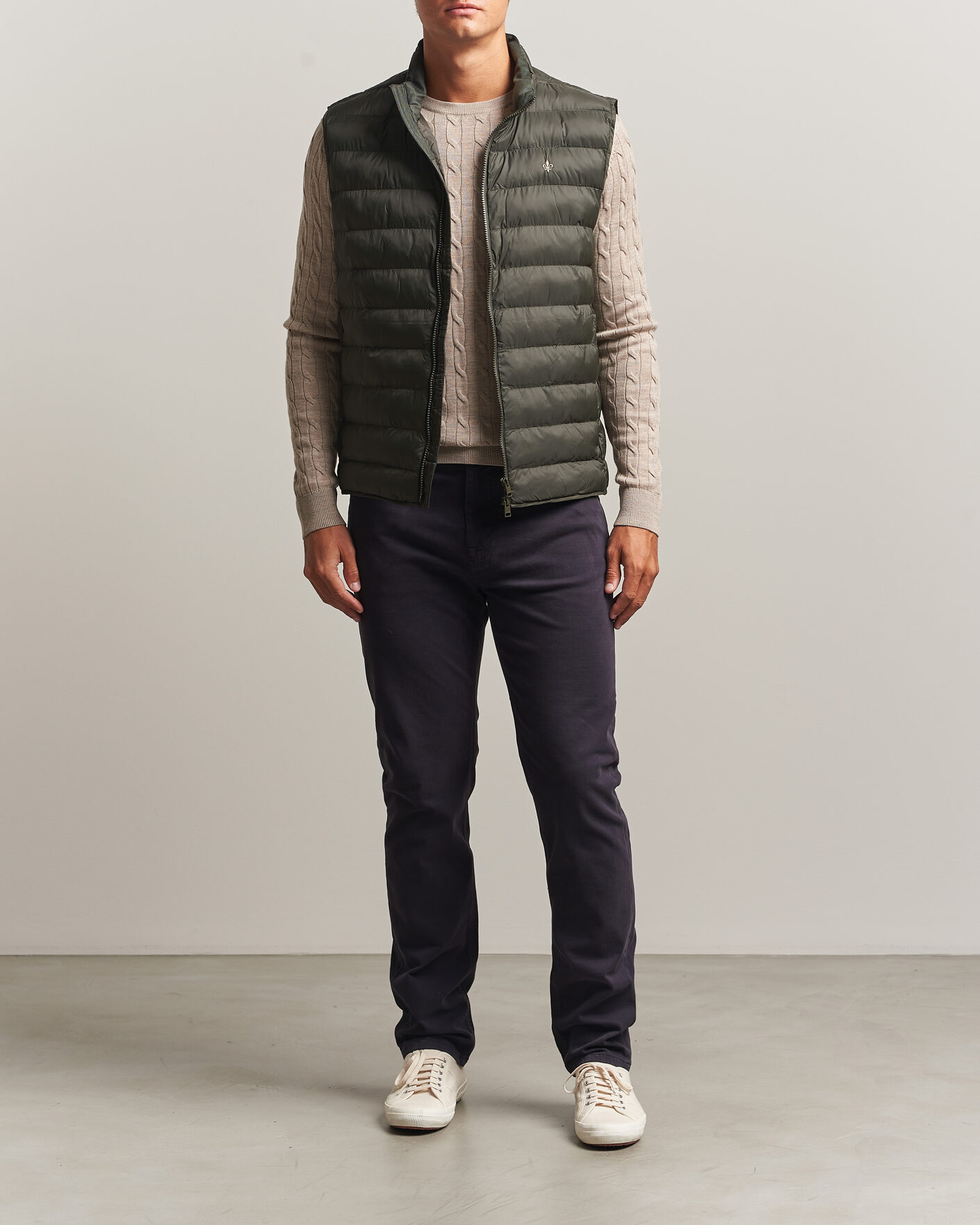 Men | Gilets | Morris | Norfolk Liner Vest Olive