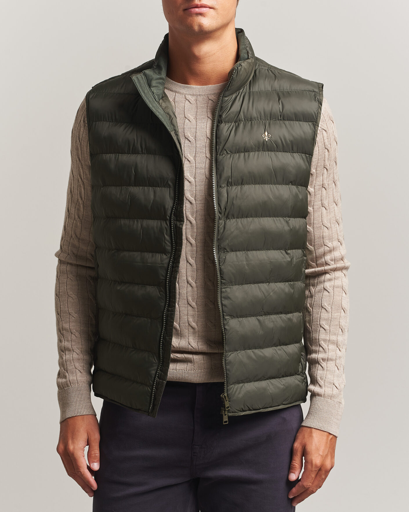Men | Gilets | Morris | Norfolk Liner Vest Olive