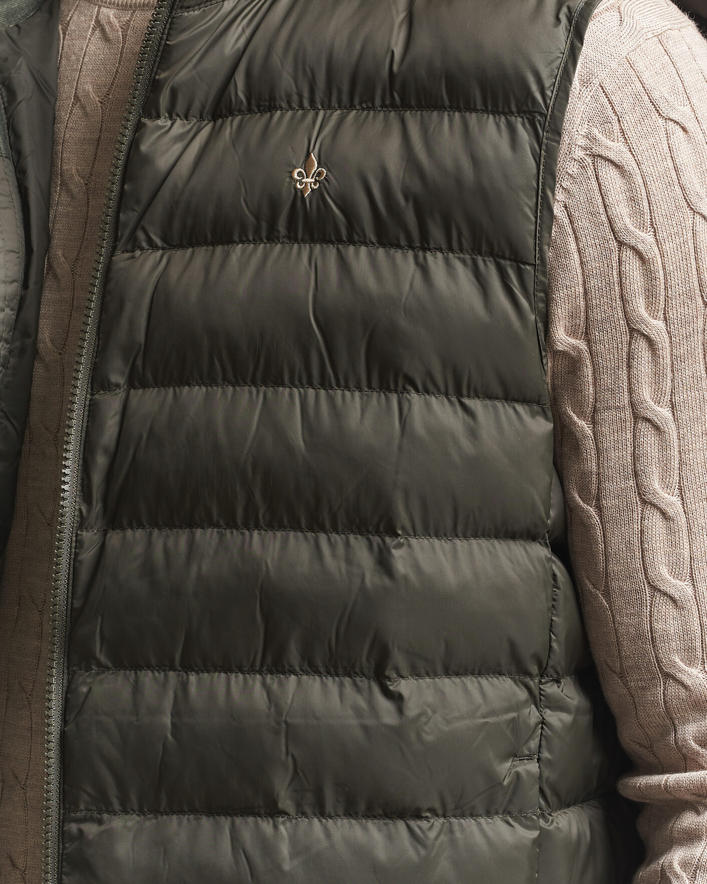 Men | Gilets | Morris | Norfolk Liner Vest Olive