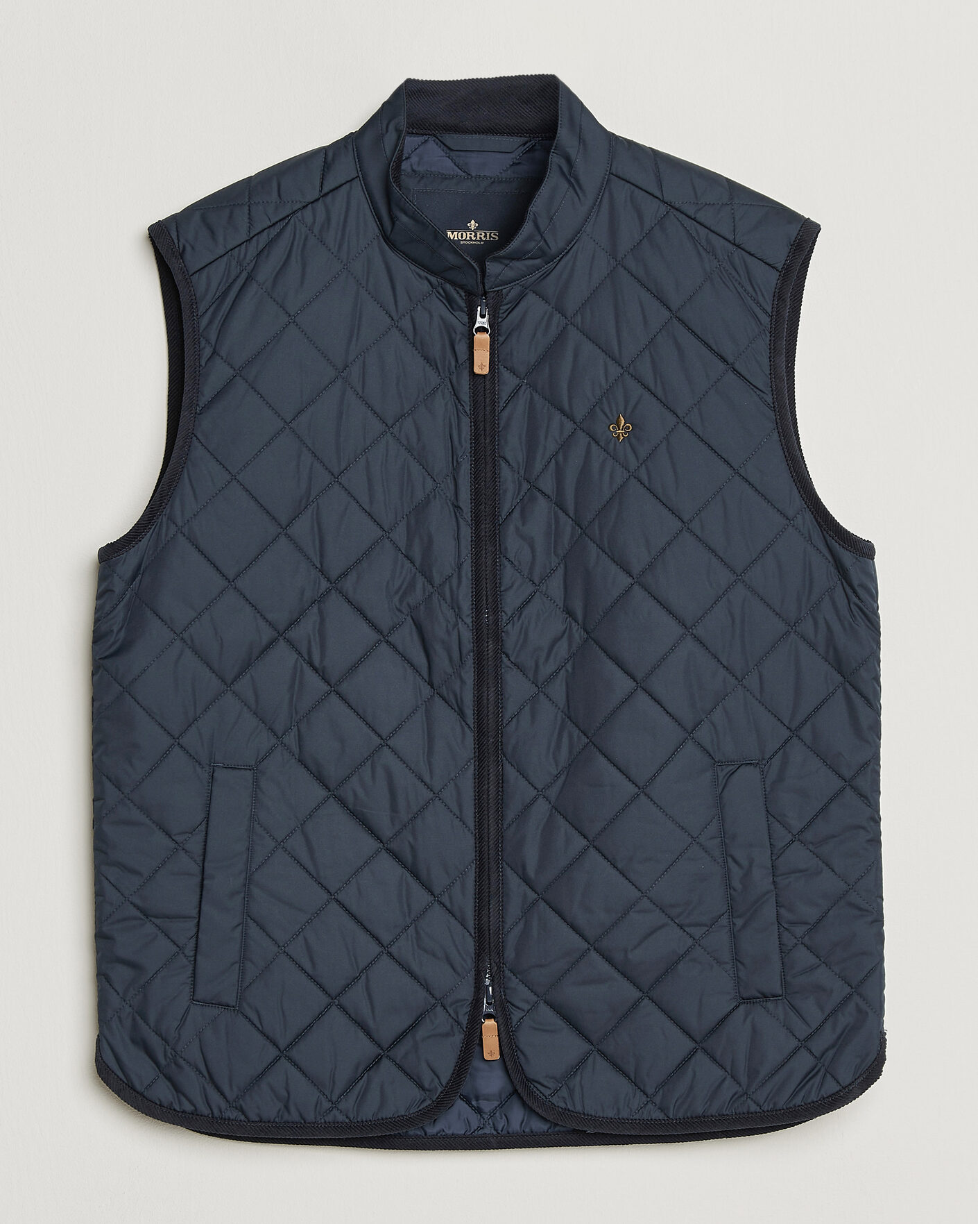 Men | Gilets | Morris | Teddy Quilted Vest Old Blue