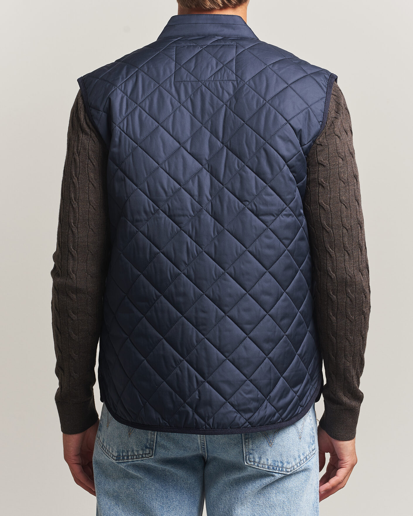 Men | Gilets | Morris | Teddy Quilted Vest Old Blue