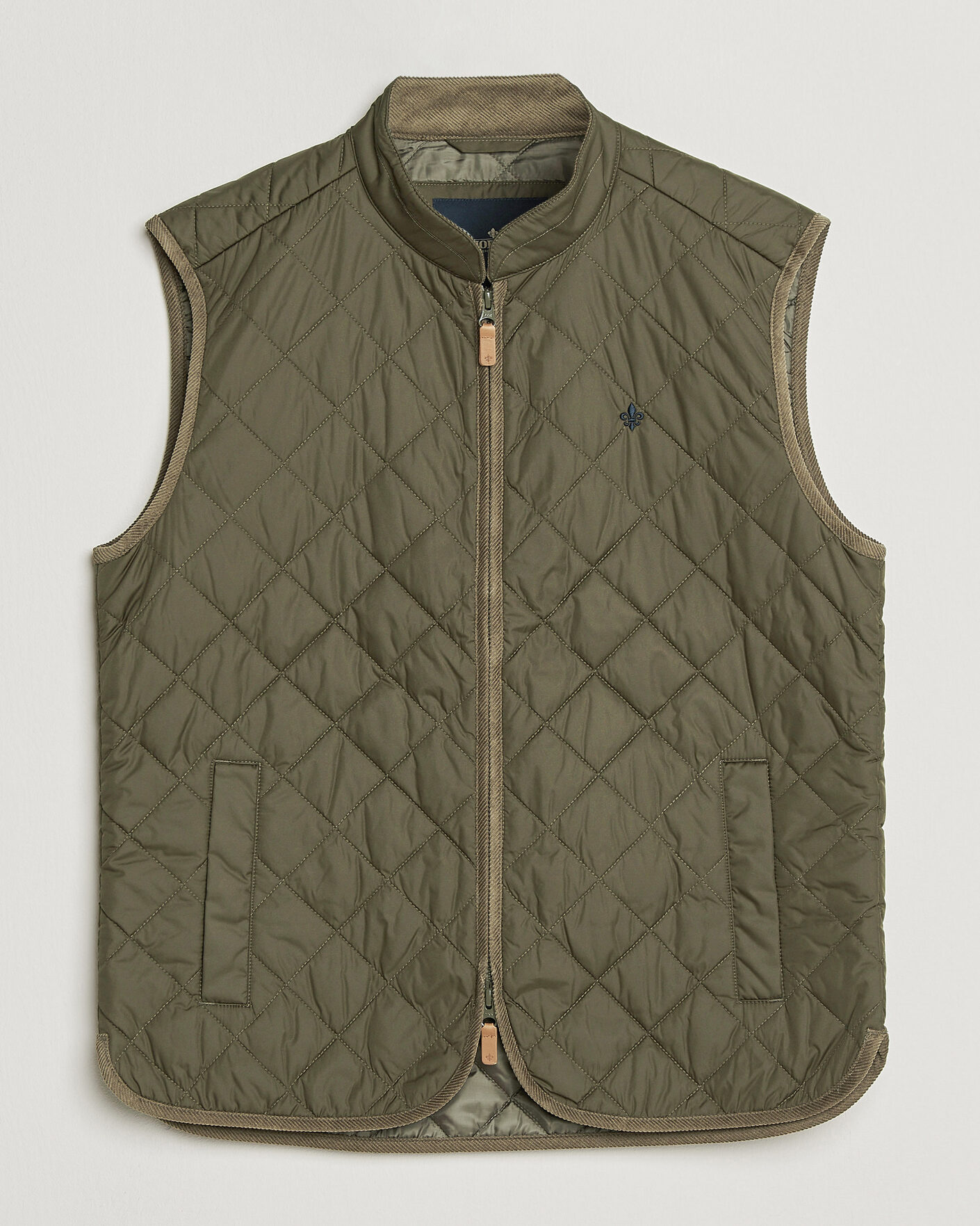 Men | Gilets | Morris | Teddy Quilted Vest Olive