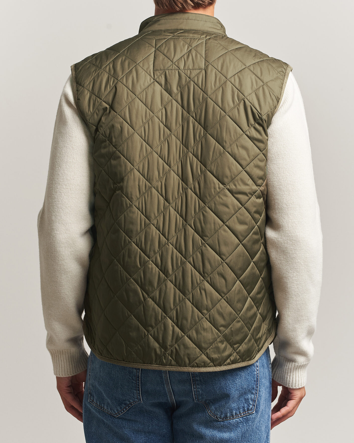 Men | Gilets | Morris | Teddy Quilted Vest Olive