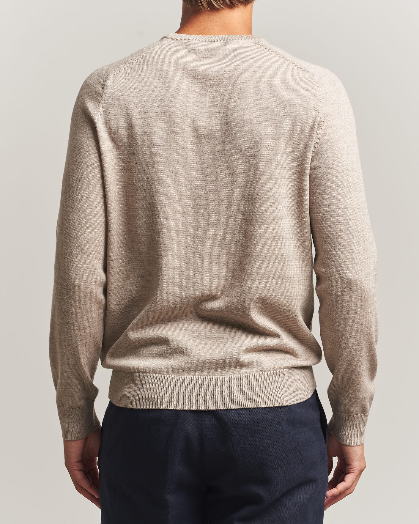 Men | Sweaters & Knitwear | Morris | Merino O-Neck Khaki