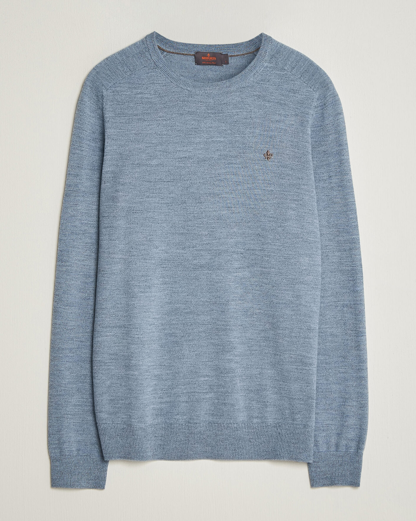 Men | Sweaters & Knitwear | Morris | Merino O-Neck Light Blue