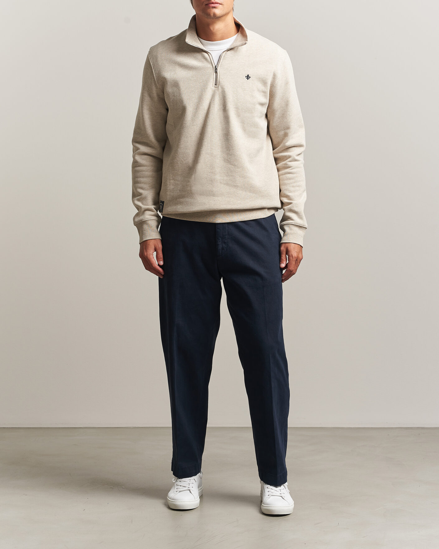 Men | Sweaters & Knitwear | Morris | Brandon Lily Half Zip Khaki