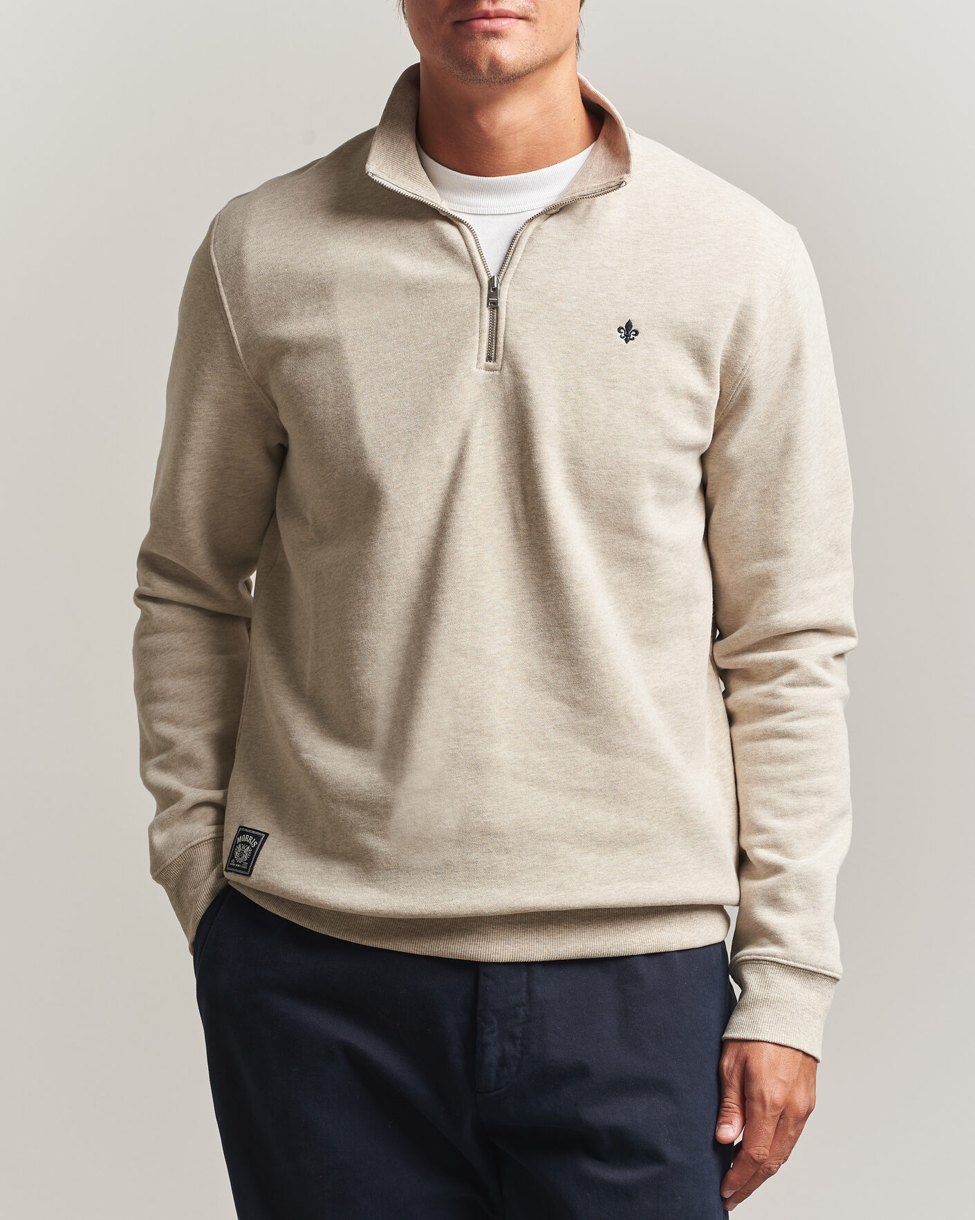 Men | Sweaters & Knitwear | Morris | Brandon Lily Half Zip Khaki