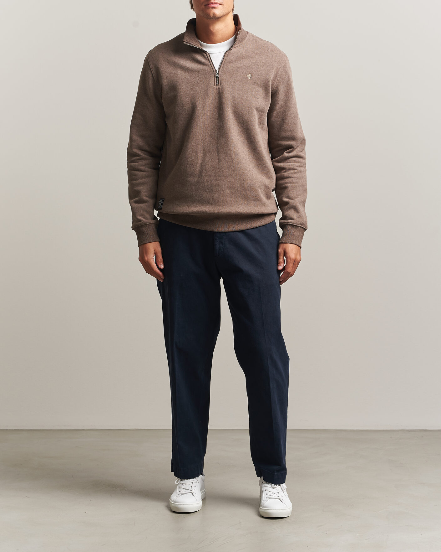 Men | Sweaters & Knitwear | Morris | Brandon Lily Half Zip Brown