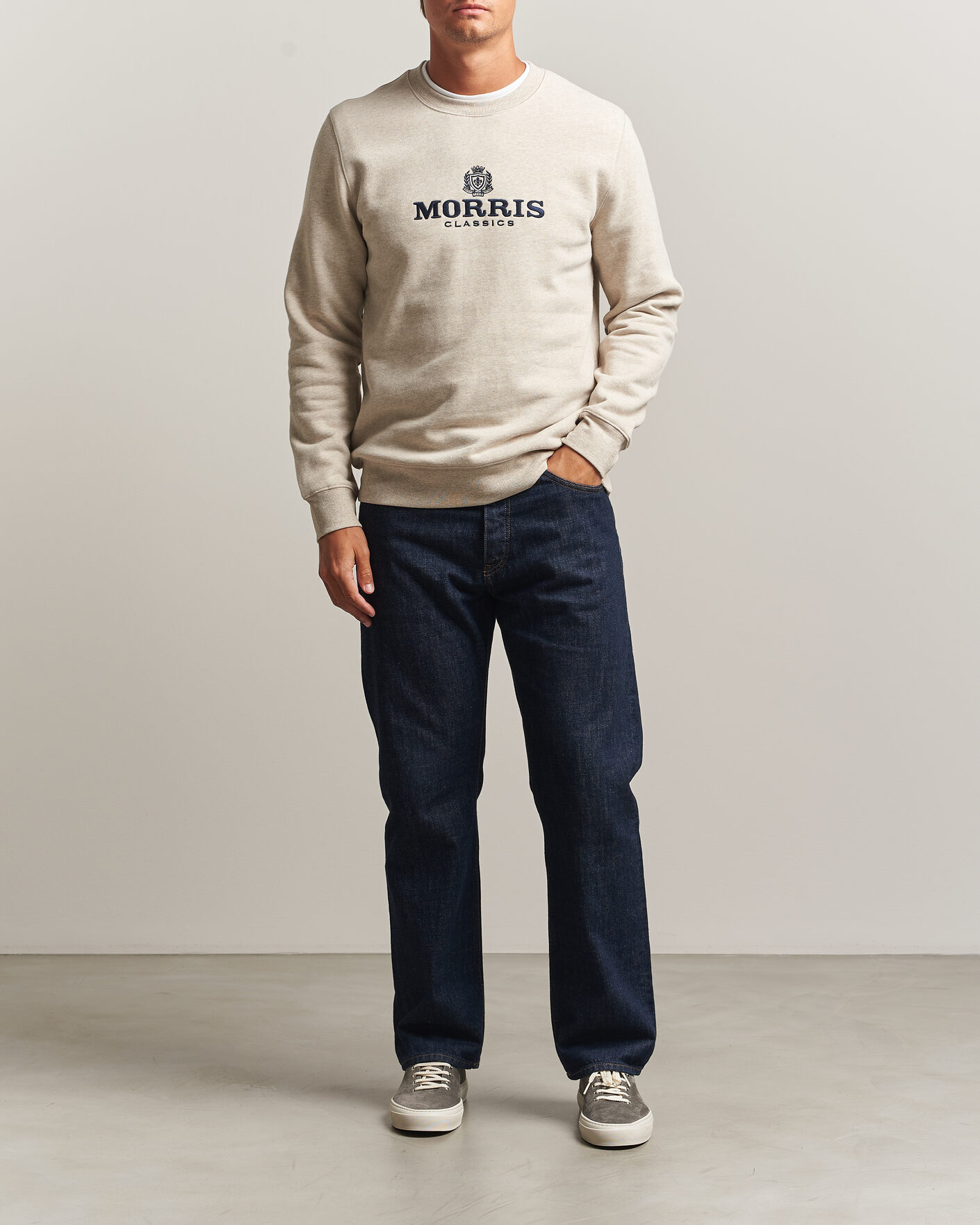 Men | Sweaters & Knitwear | Morris | Brian Sweatshirt Khaki