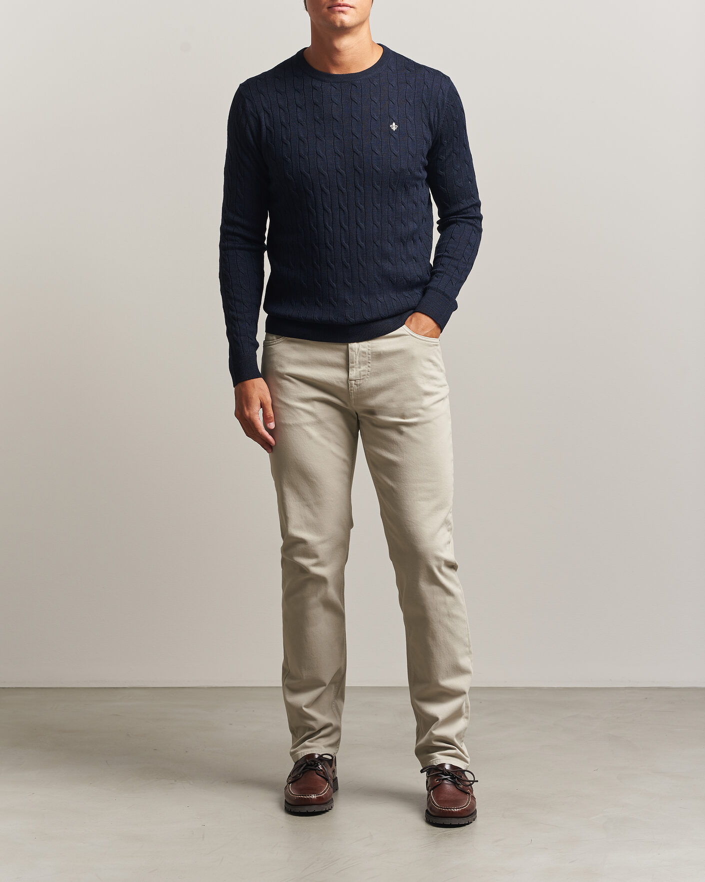 Men | Trousers | Morris | James Brushed 5-Pocket Pant Khaki