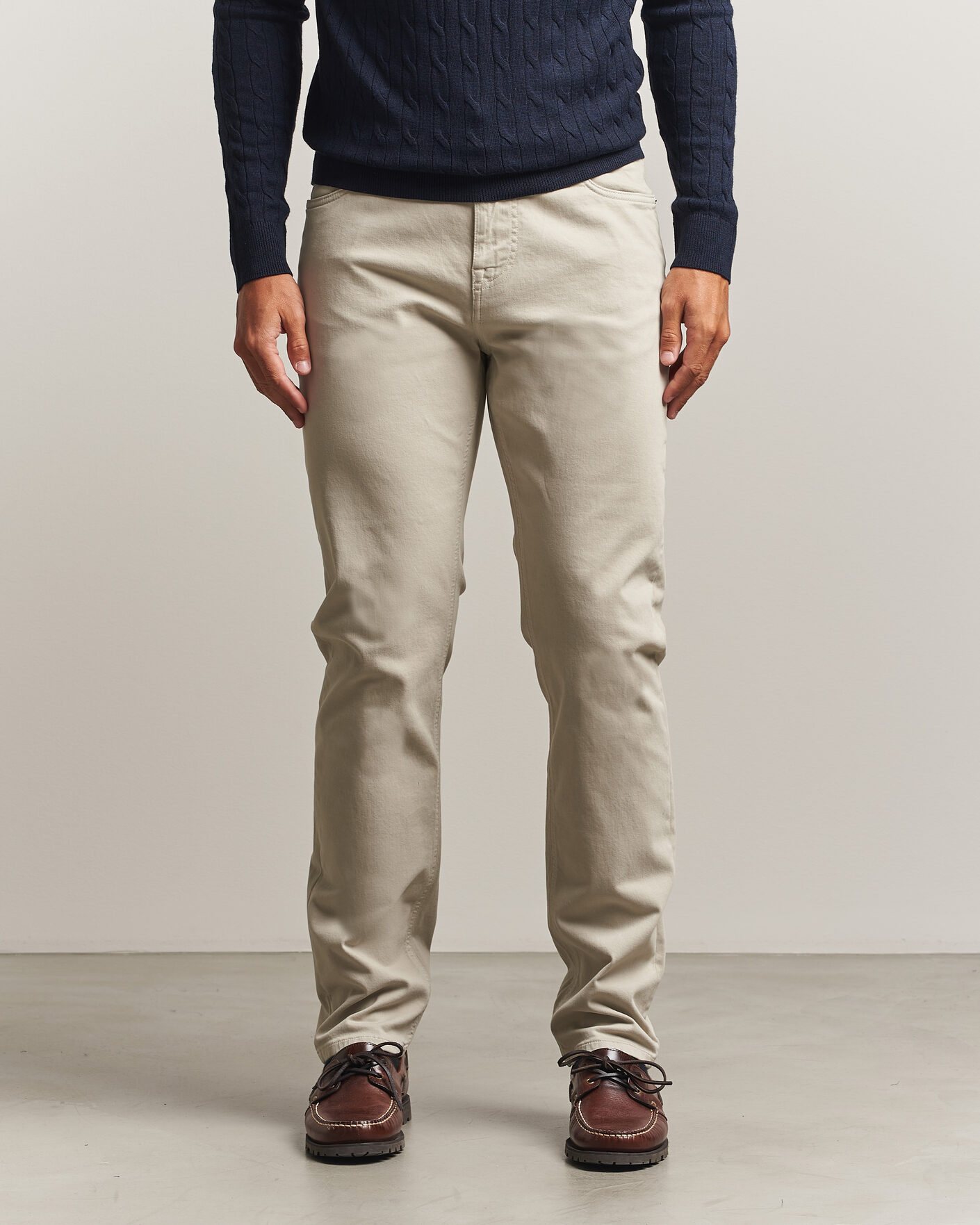 Men | Trousers | Morris | James Brushed 5-Pocket Pant Khaki