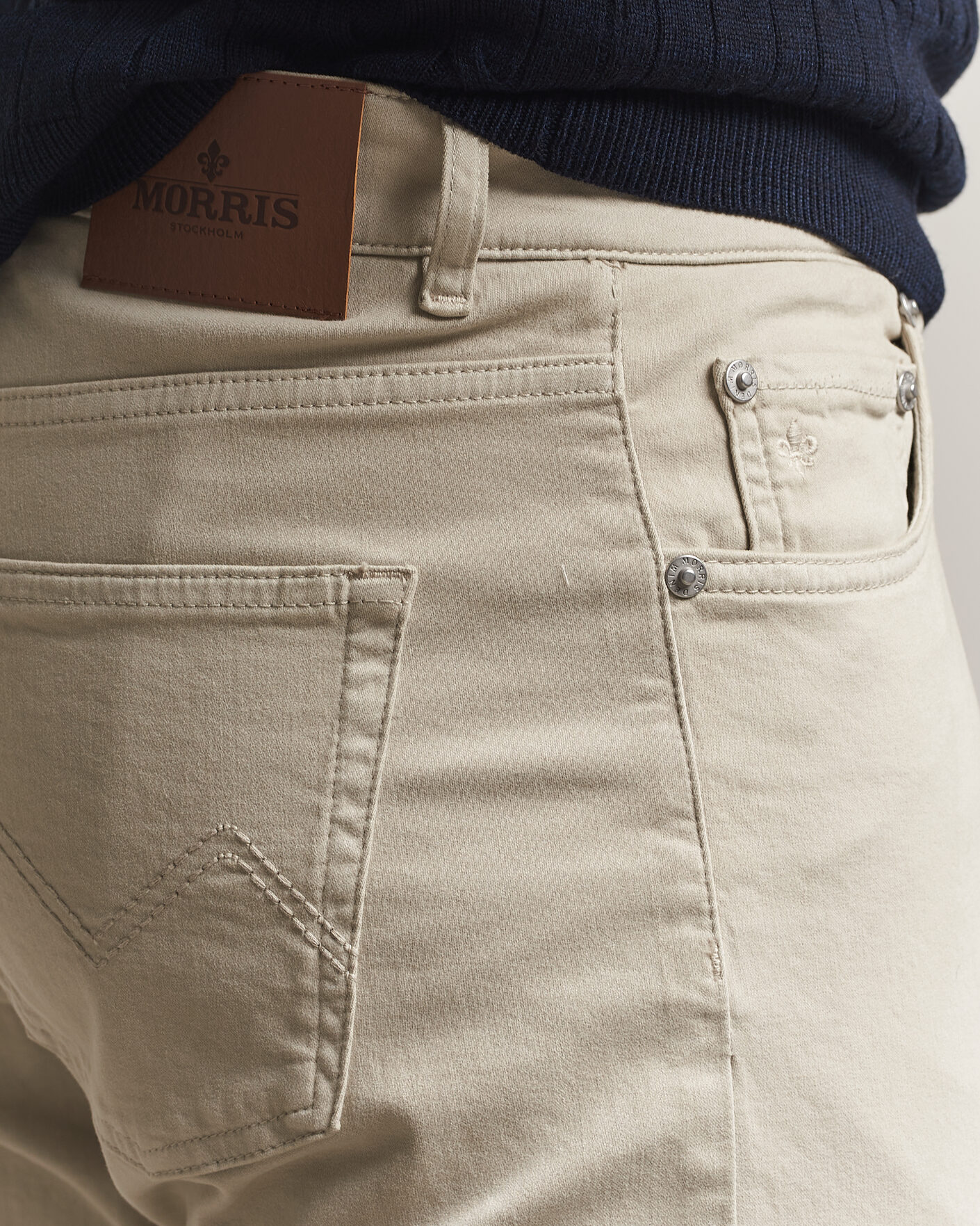 Men | Trousers | Morris | James Brushed 5-Pocket Pant Khaki