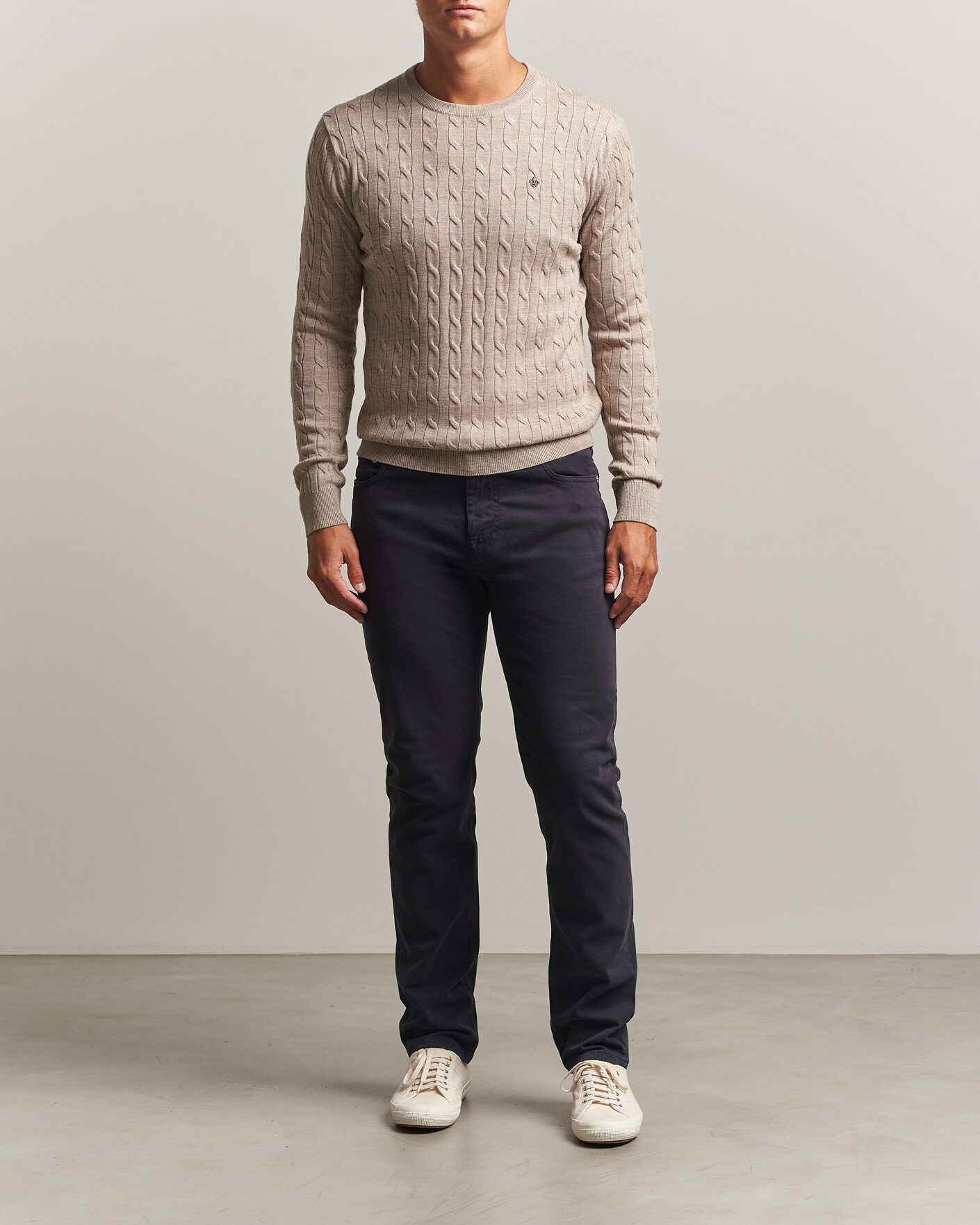 Men | Trousers | Morris | James Brushed 5-Pocket Pant Blue