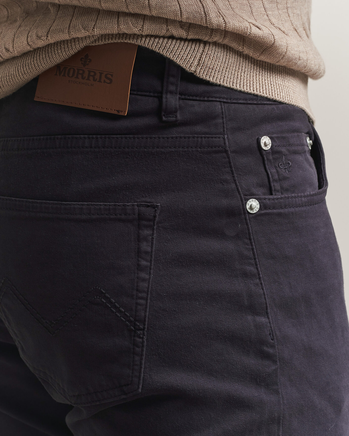 Men | Trousers | Morris | James Brushed 5-Pocket Pant Blue