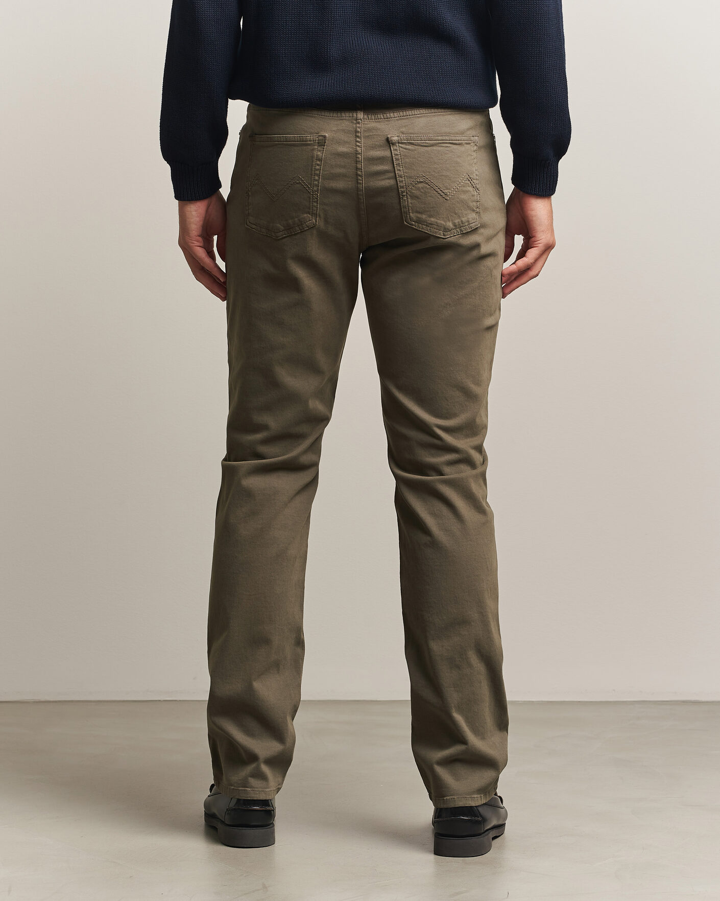 Men | Trousers | Morris | James Brushed 5-Pocket Pant Olive
