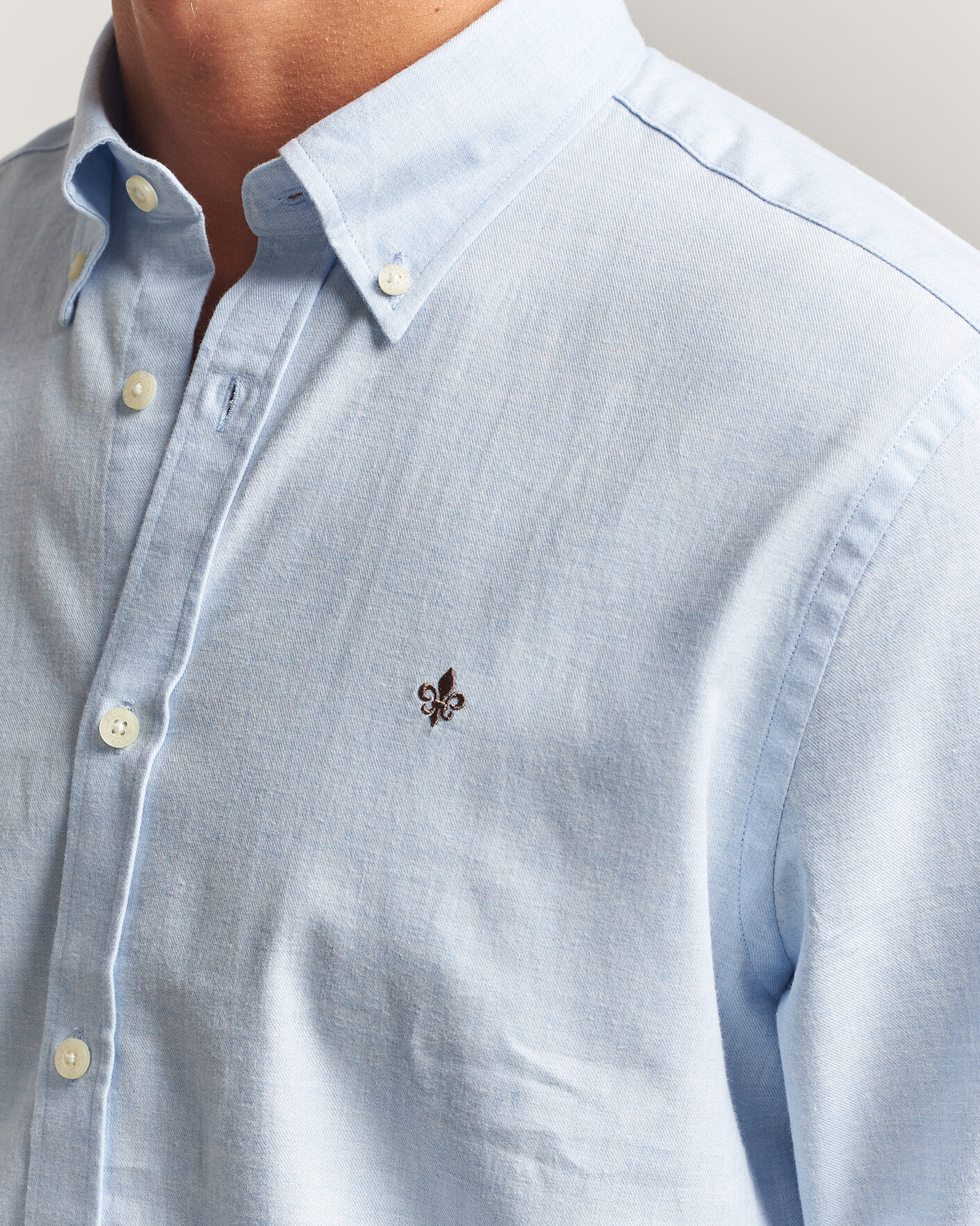 Men | Shirts | Morris | Watts Flannel Shirt Light Blue