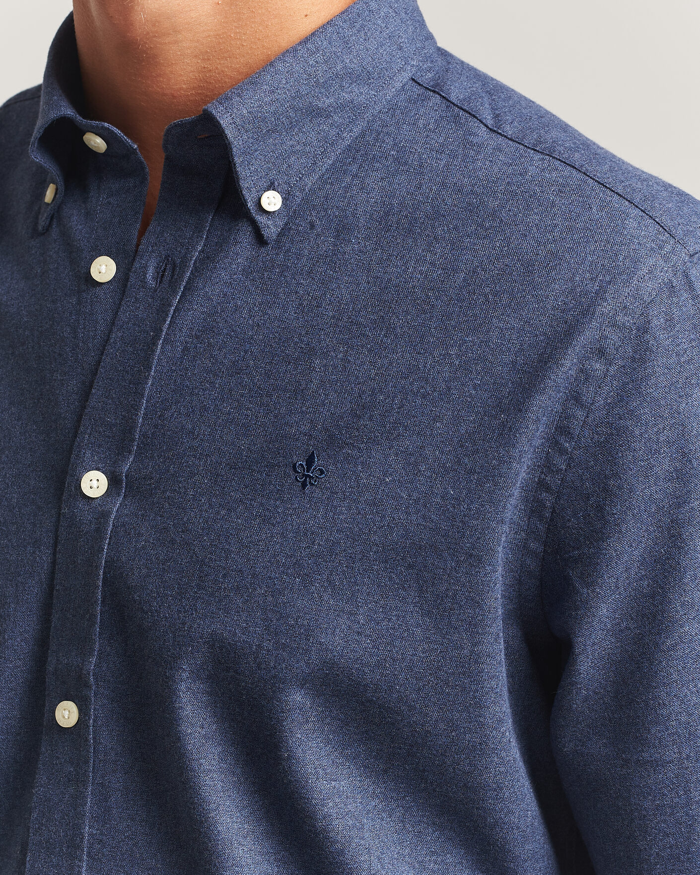 Men | Shirts | Morris | Watts Flannel Shirt Navy