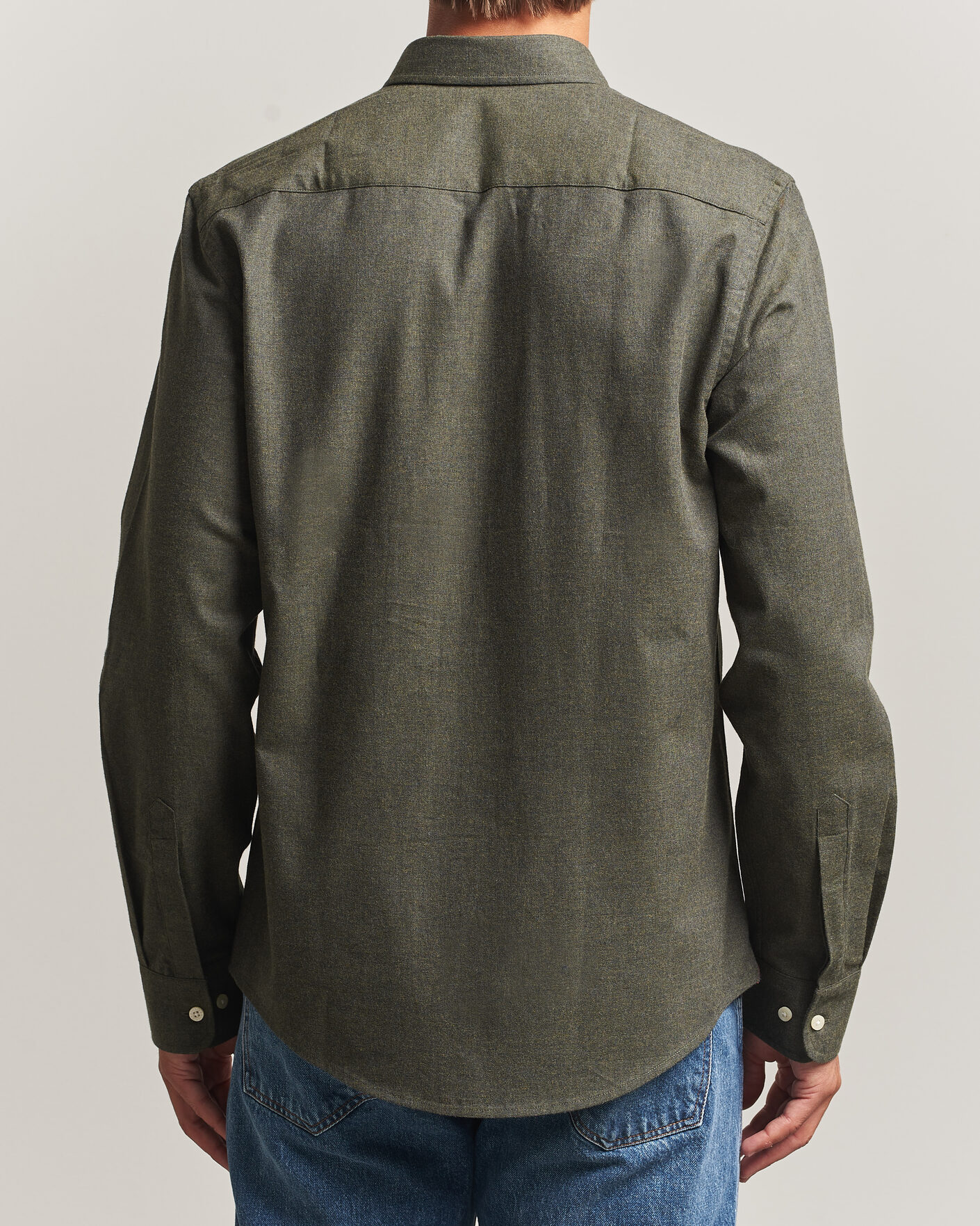 Men | Shirts | Morris | Watts Flannel Shirt Olive