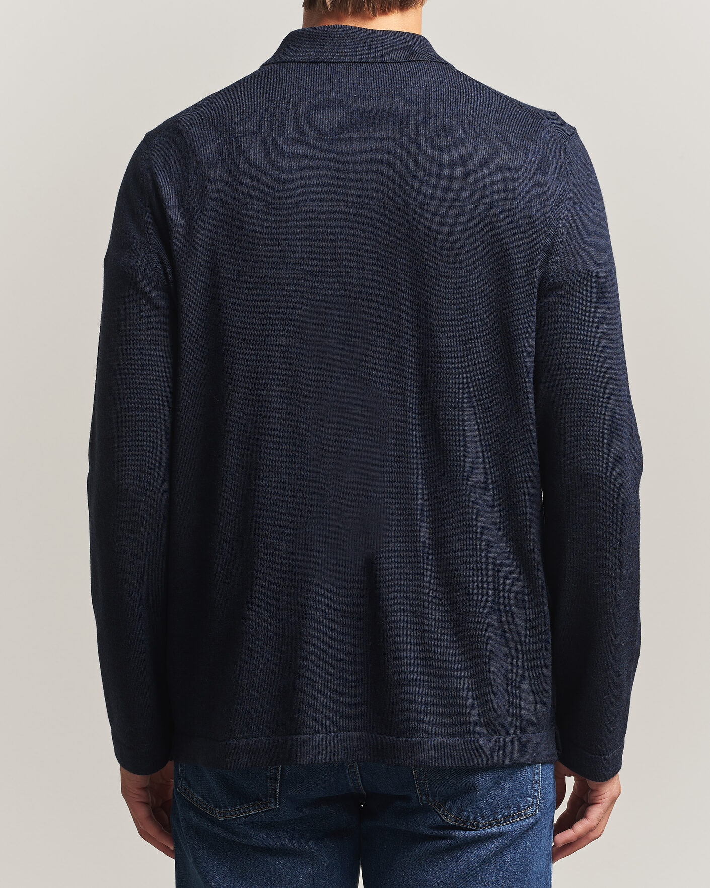 Men | Shirts | Morris | Merino Shirt Cardigan Navy