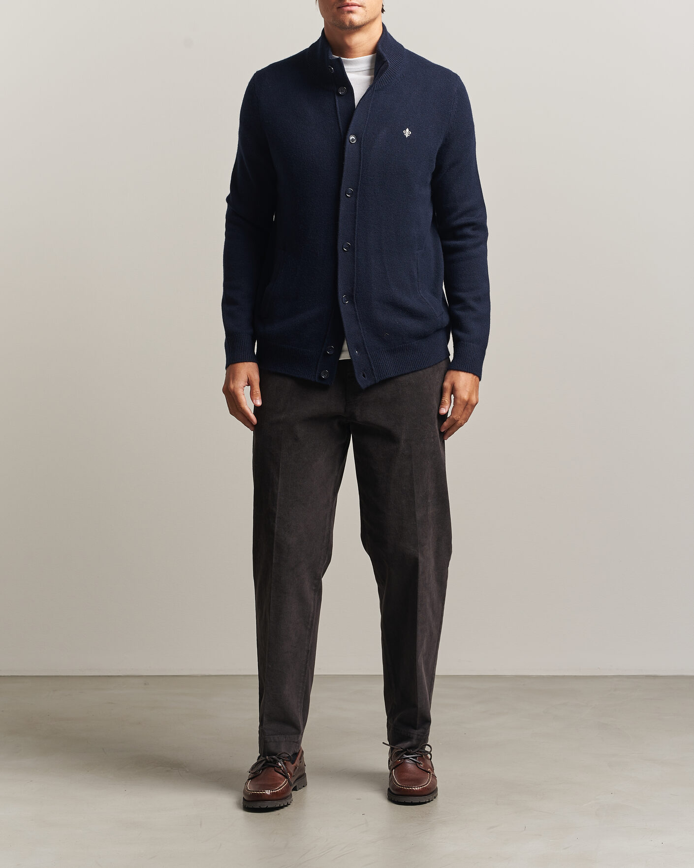 Men | Sweaters & Knitwear | Morris | Hertford Button Cardigan Navy