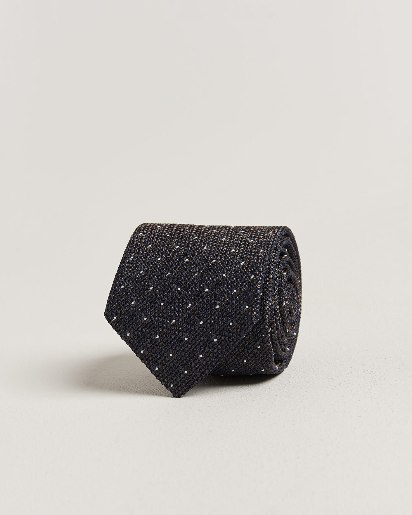 Men | Ties | Amanda Christensen | Silk Grenadine Dot 8cm Tie Brown
