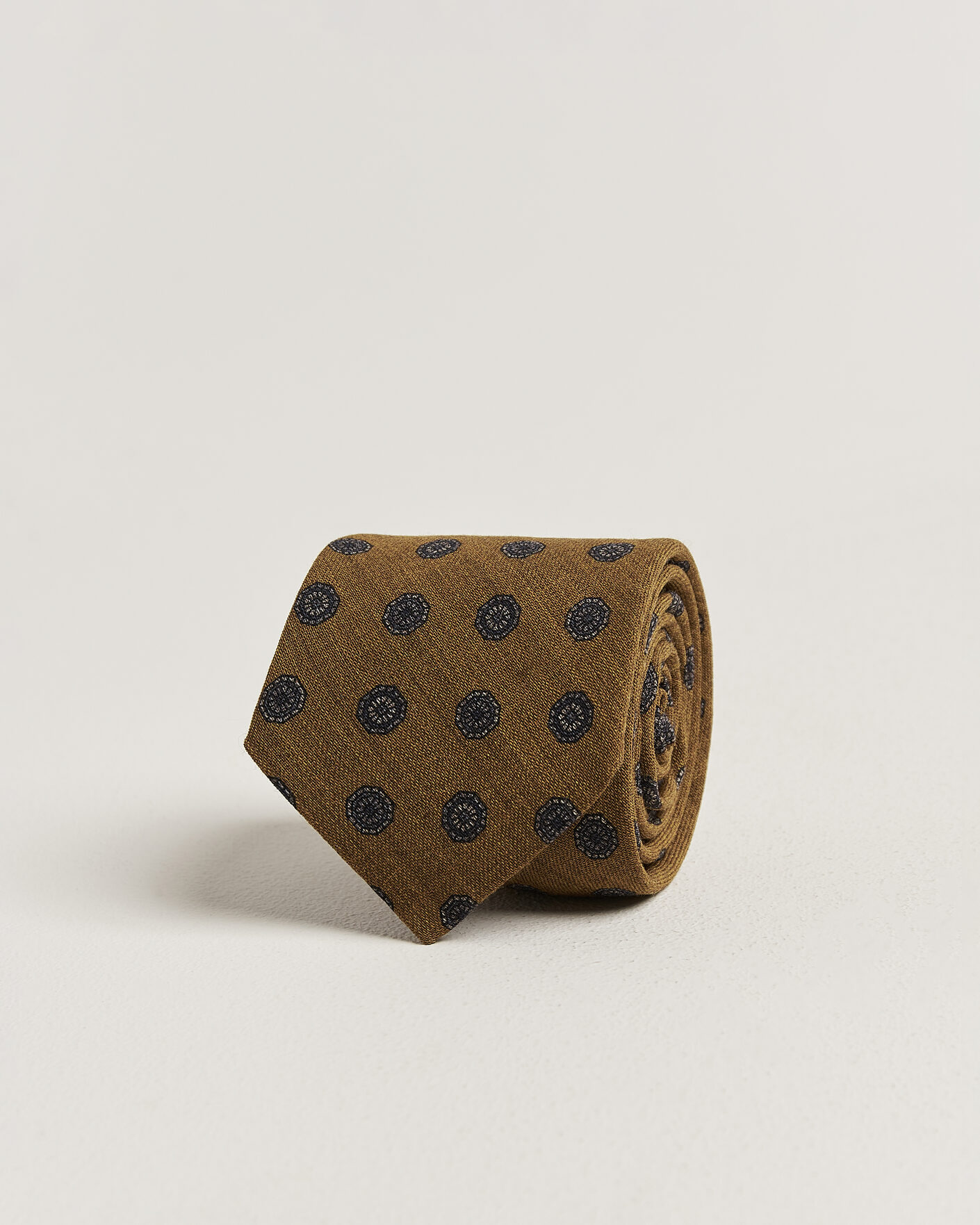 Men | Ties | Amanda Christensen | Wool Medallion 8cm Tie Yellow