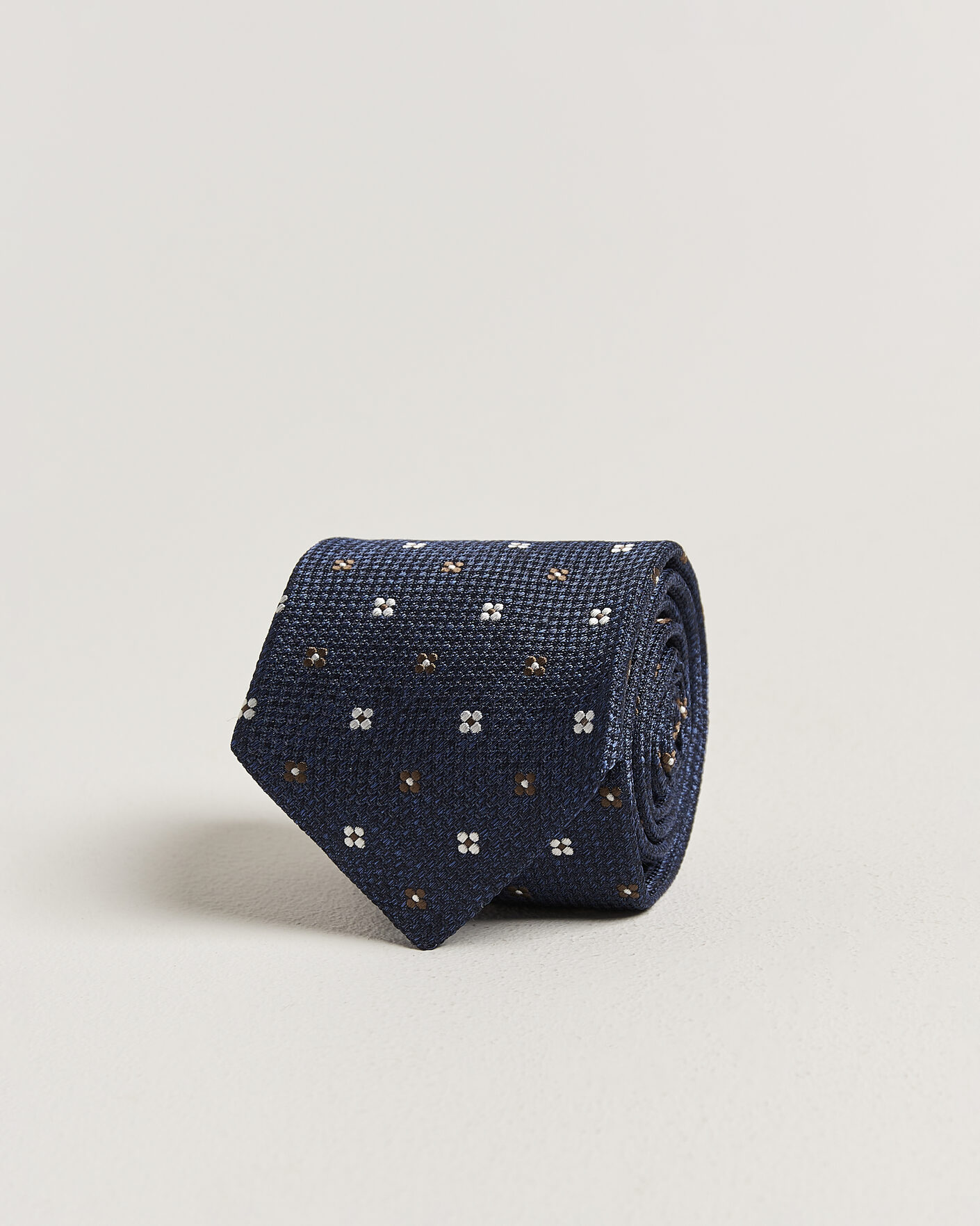 Men | Ties | Amanda Christensen | Silk Flower 8cm Tie Navy