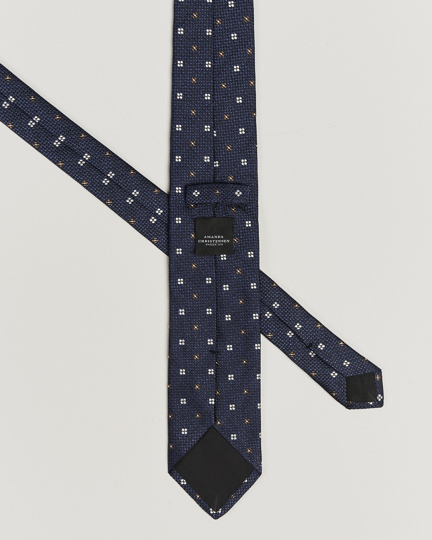 Men | Ties | Amanda Christensen | Silk Flower 8cm Tie Navy