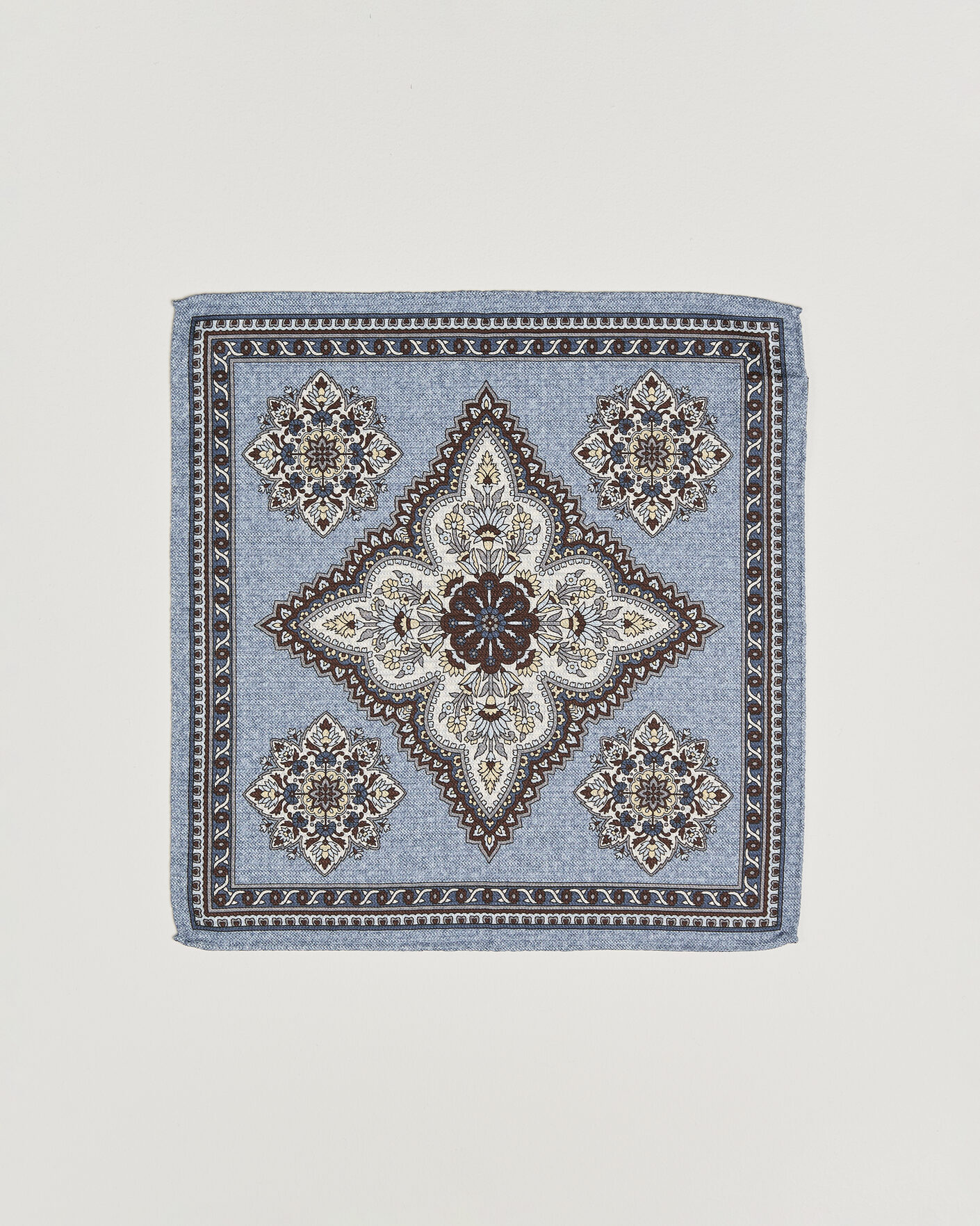 Men | Pocket Squares | Amanda Christensen | Silk Schappe Doublefaced Pocket Square Blue
