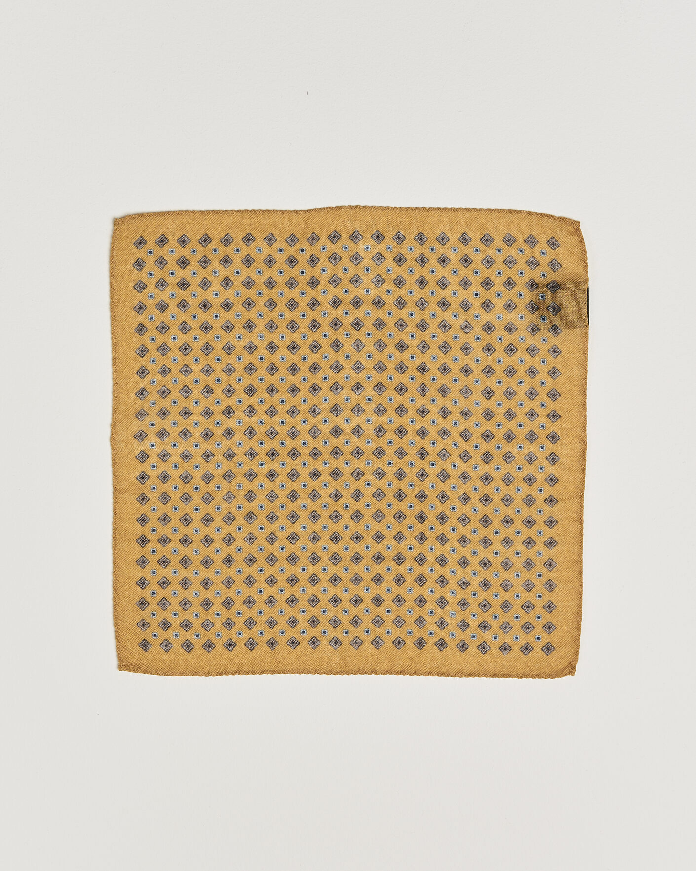 Men | Pocket Squares | Amanda Christensen | Wool Flower Pocket Square Yellow