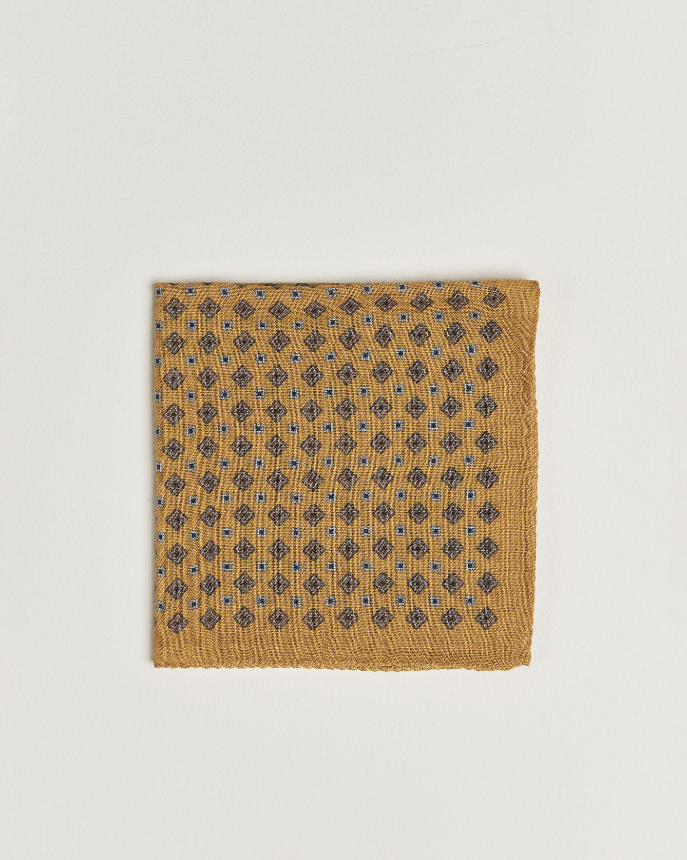 Men | Pocket Squares | Amanda Christensen | Wool Flower Pocket Square Yellow