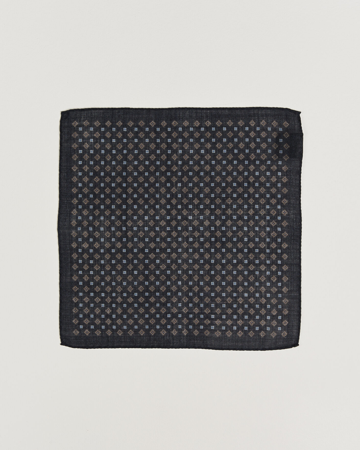 Men | Pocket Squares | Amanda Christensen | Wool Flower Pocket Square Navy