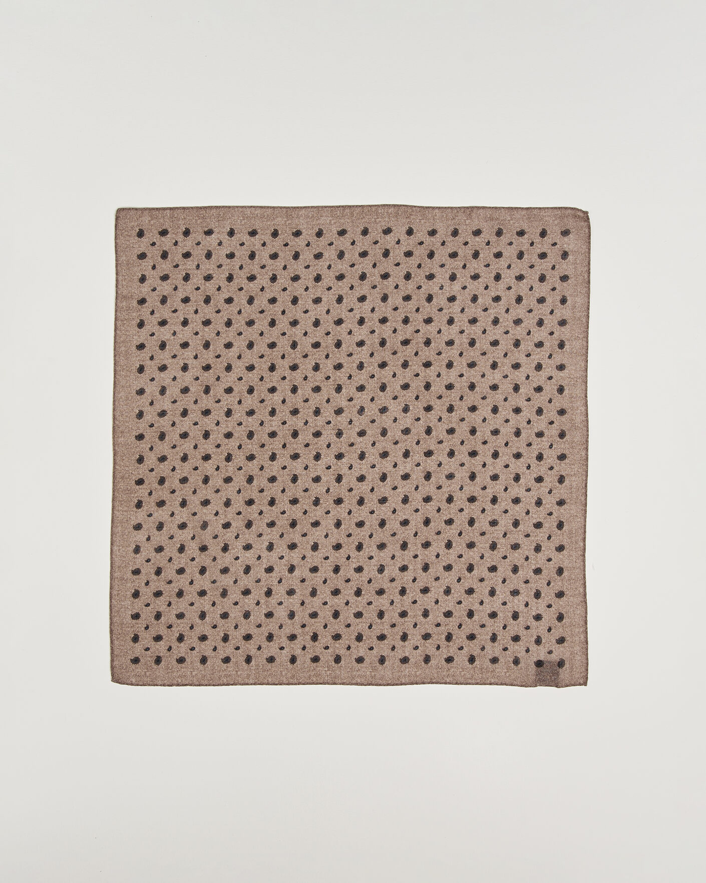 Men | Dress Scarves | Amanda Christensen | Wool Printed Paisley Bandana Beige