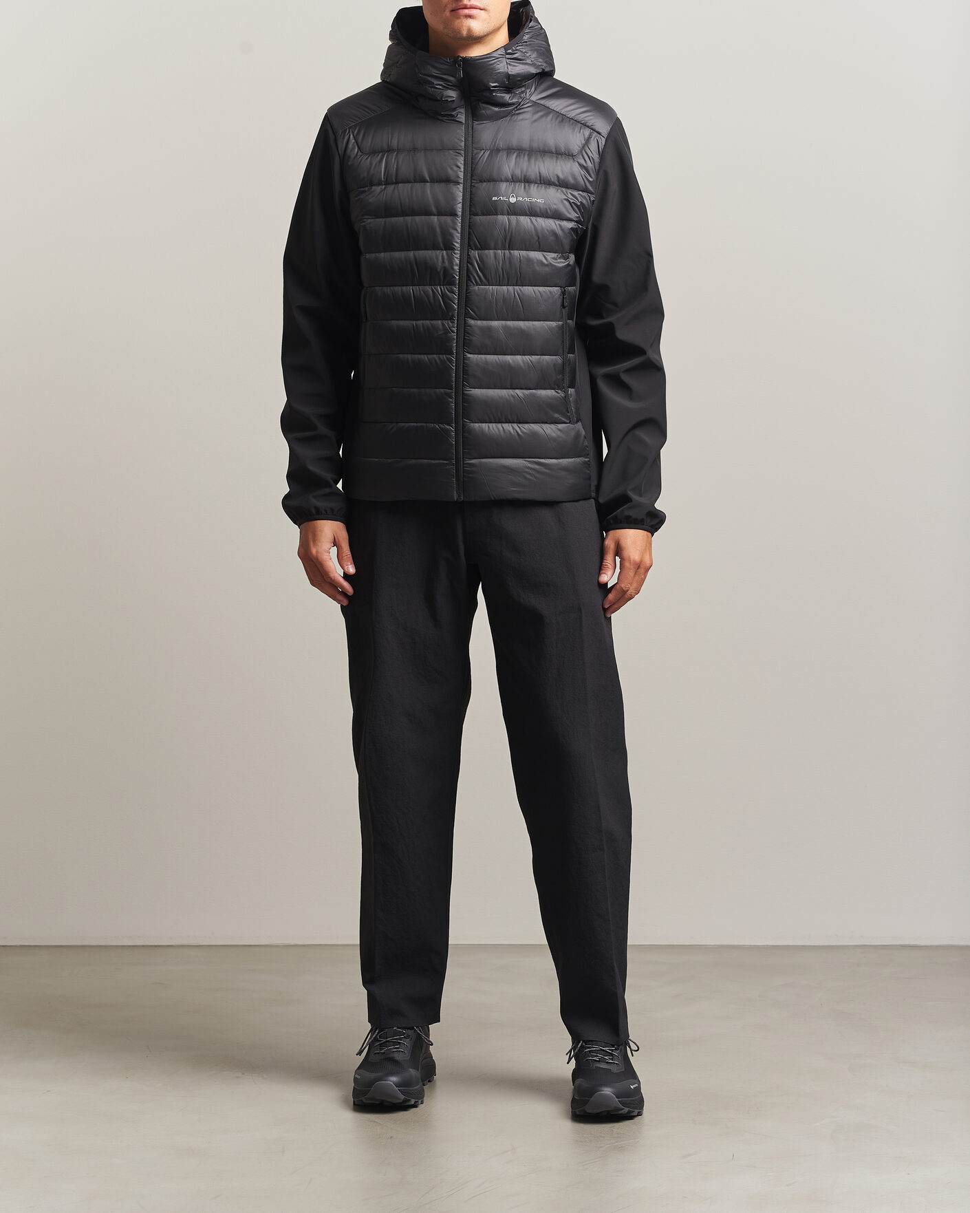 Men | Coats & Jackets | Sail Racing | Spray Down Hooded Hybrid Jacket Carbon