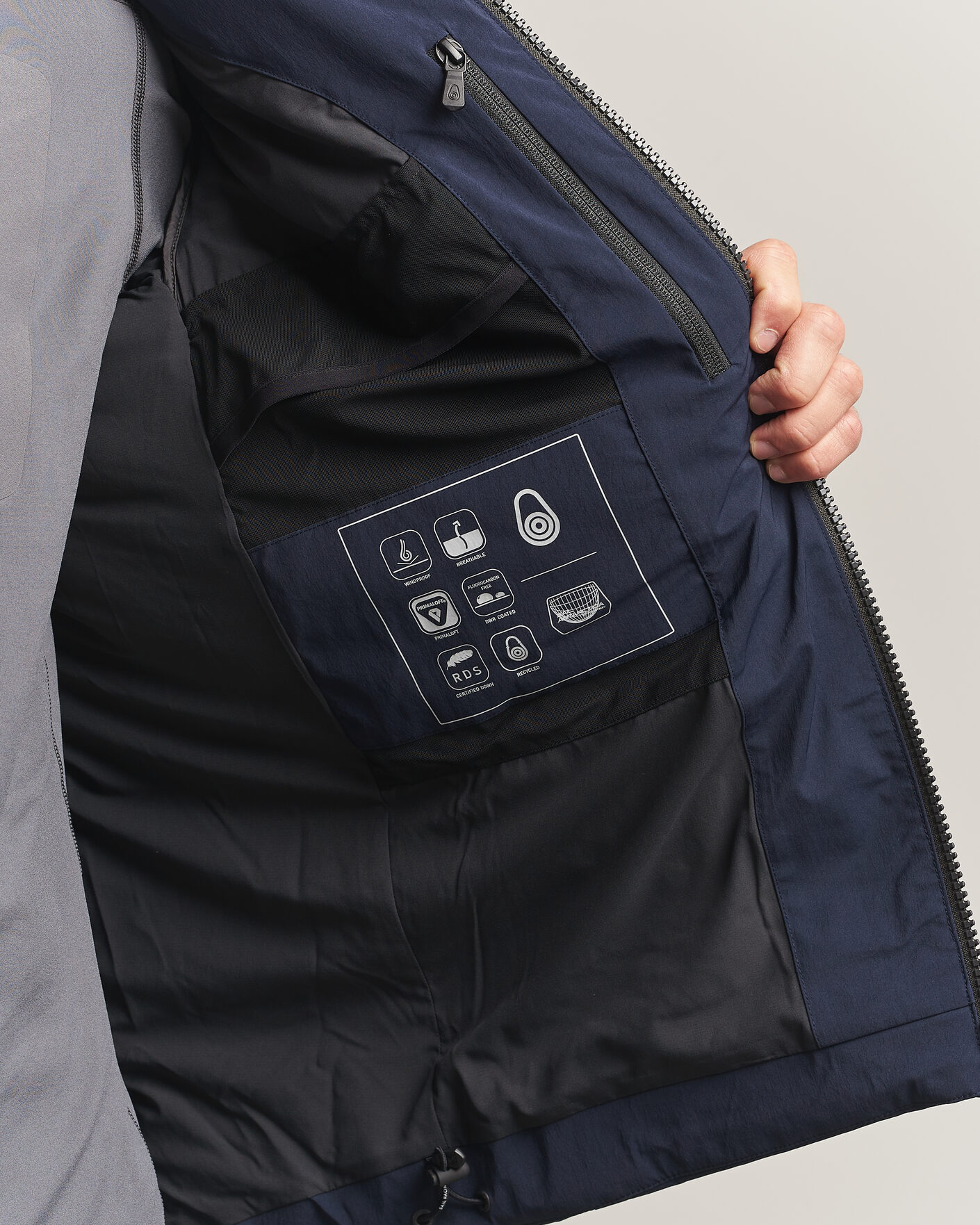 Men | Coats & Jackets | Sail Racing | Arc Down Hooded Jacket Dark Navy