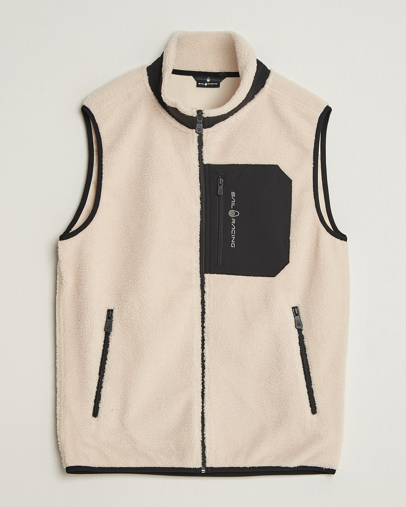 Men | Sweaters & Knitwear | Sail Racing | Bowman Pile Vest Ivory