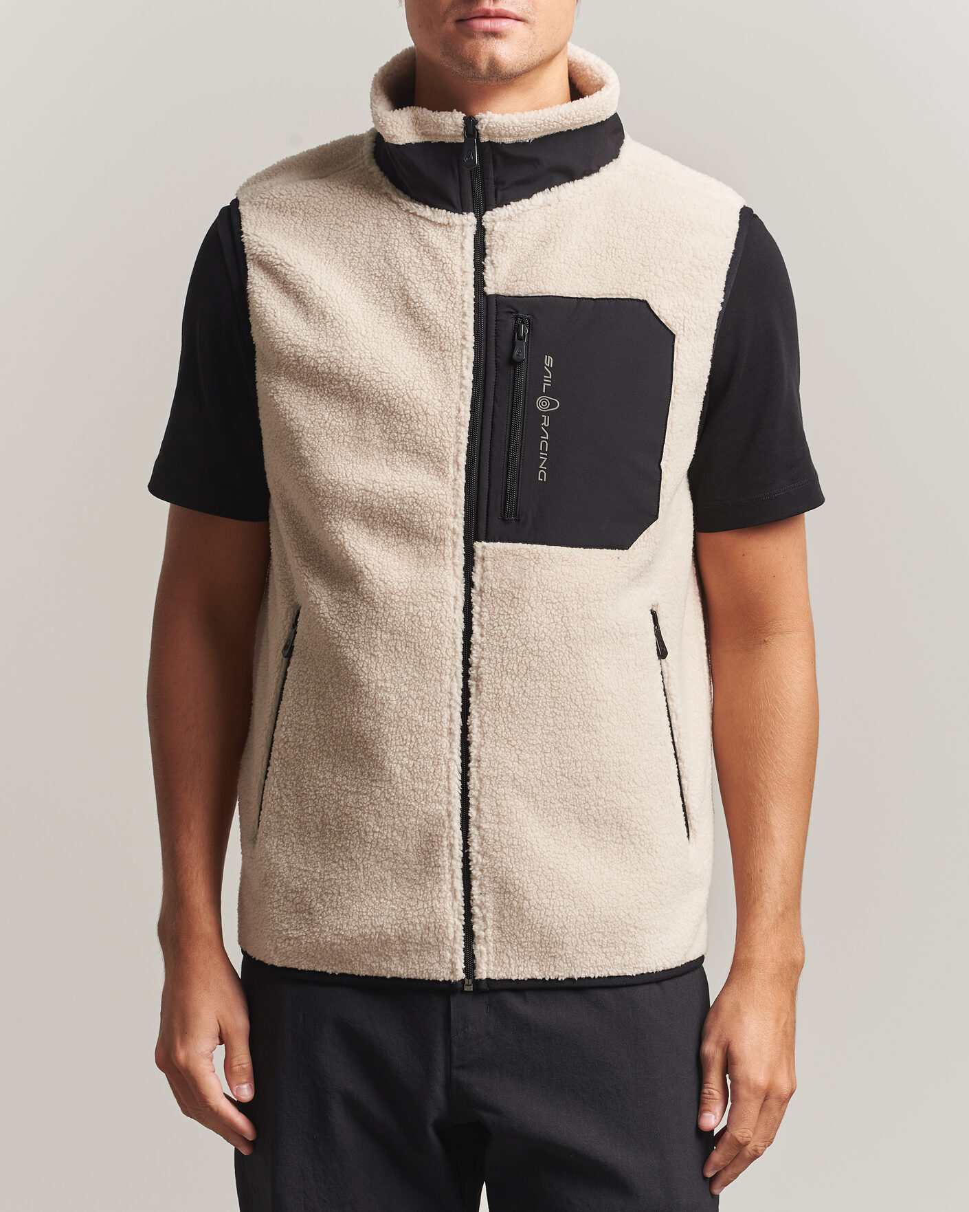 Men | Sweaters & Knitwear | Sail Racing | Bowman Pile Vest Ivory